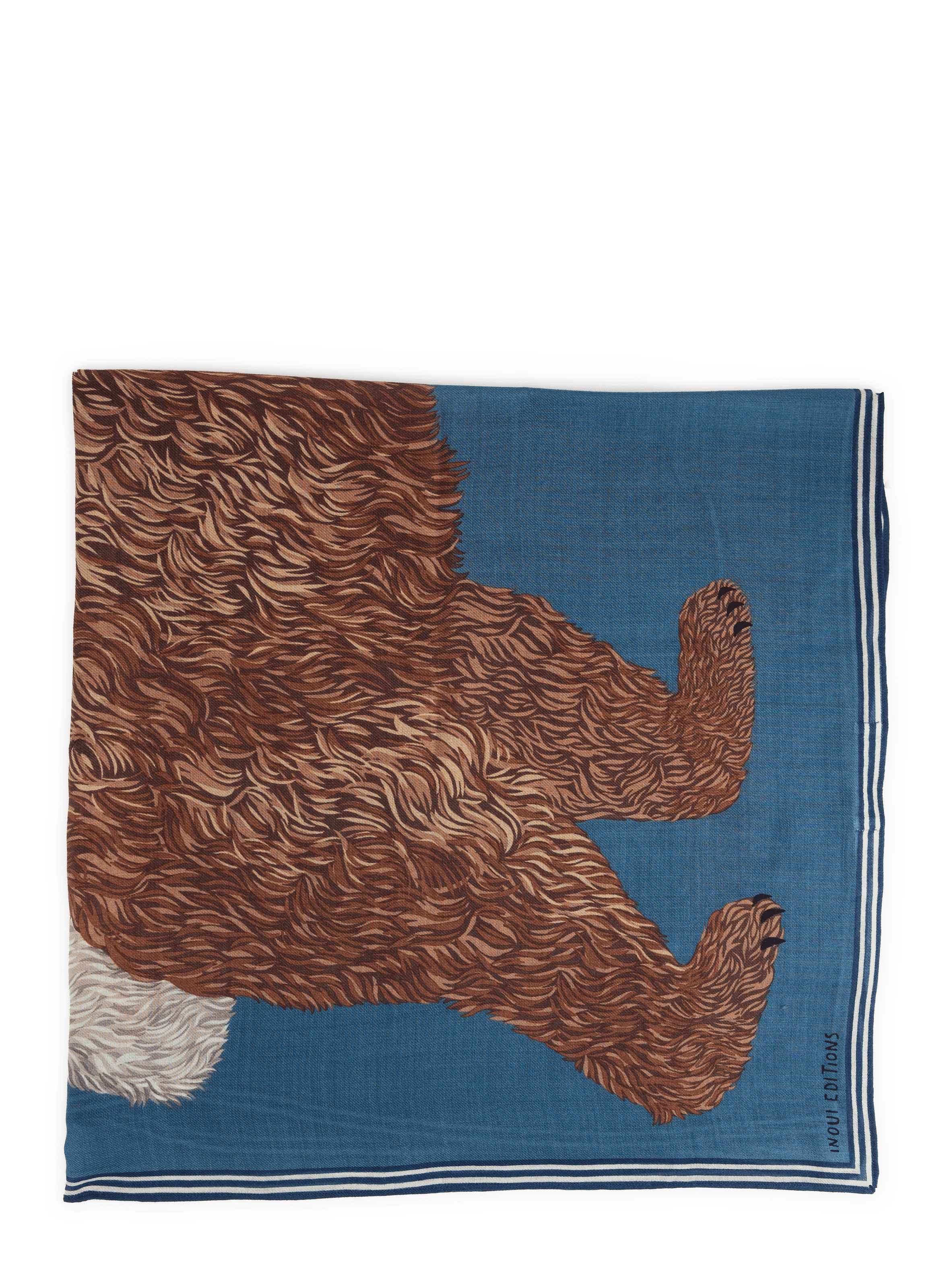 Wool scarf INOUI EDITIONS Blue