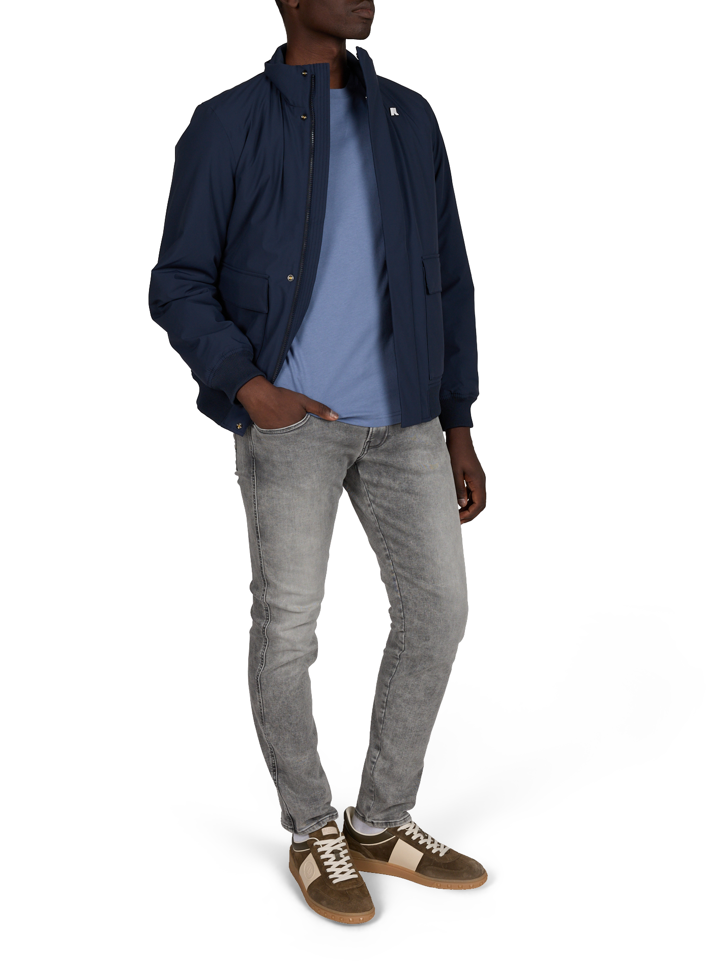 Blouson col montant K-WAY Bleu