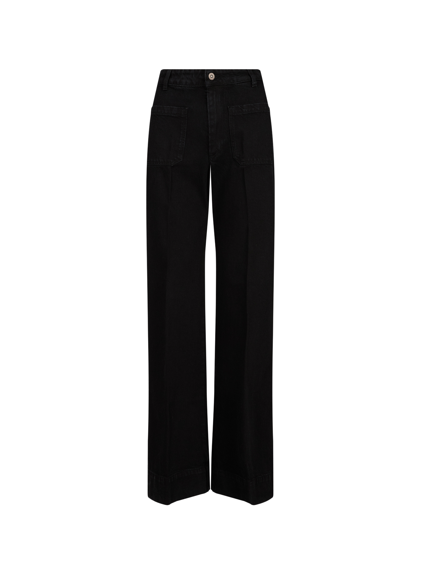 Wijde pijpen jeans Alina in katoenen denim VICTORIA BECKHAM Zwart