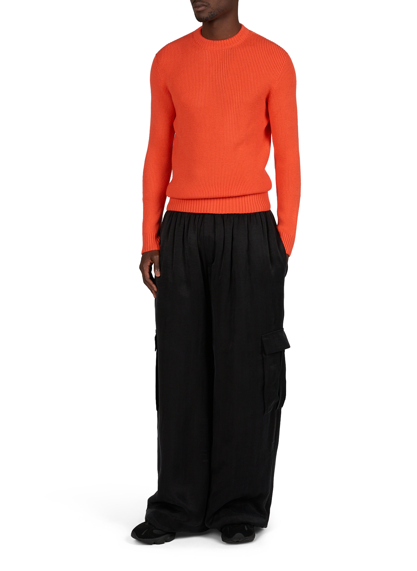 Round-neck wool jumper CÉZEMBRE Orange