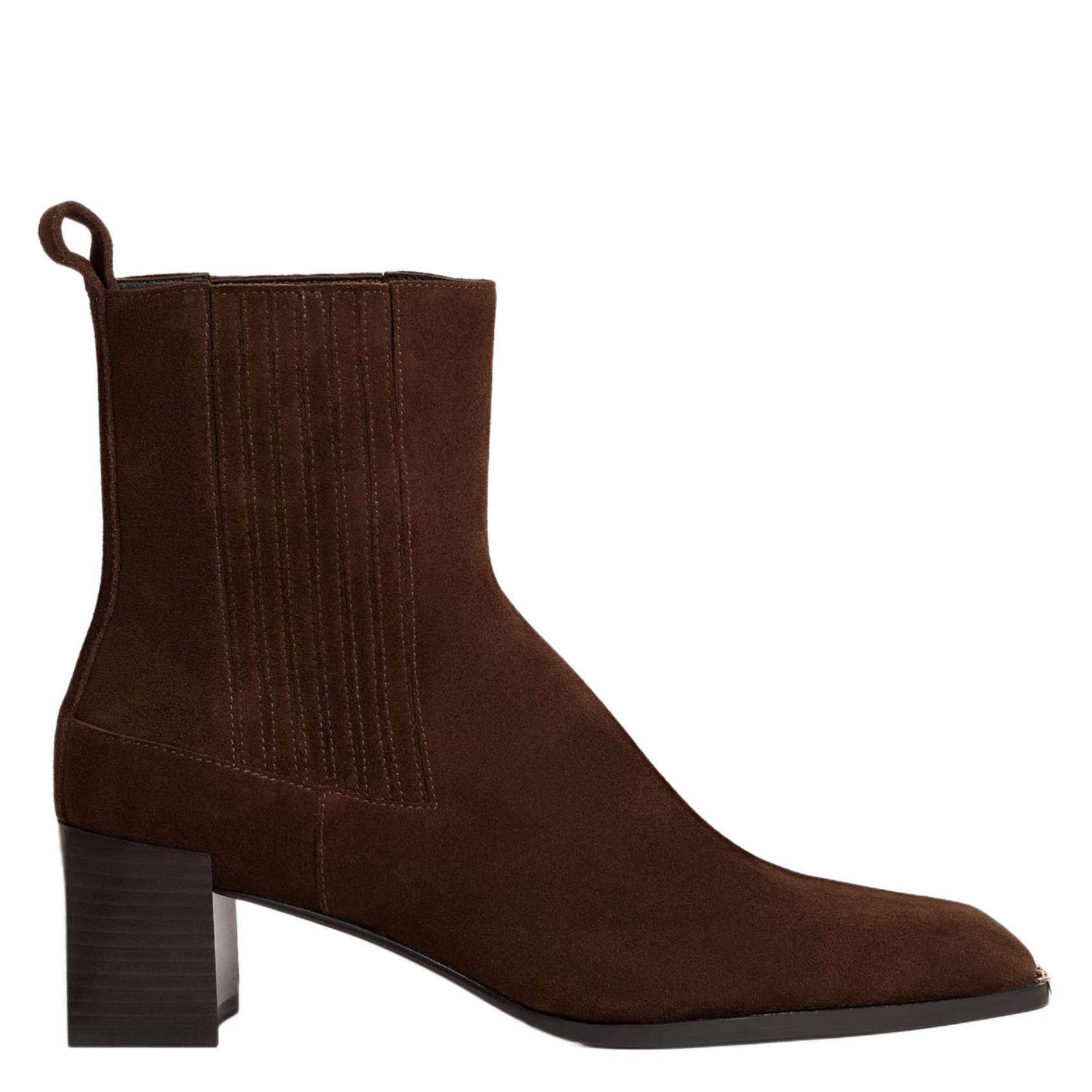 Bottines en cuir suédé SANDRO Marron