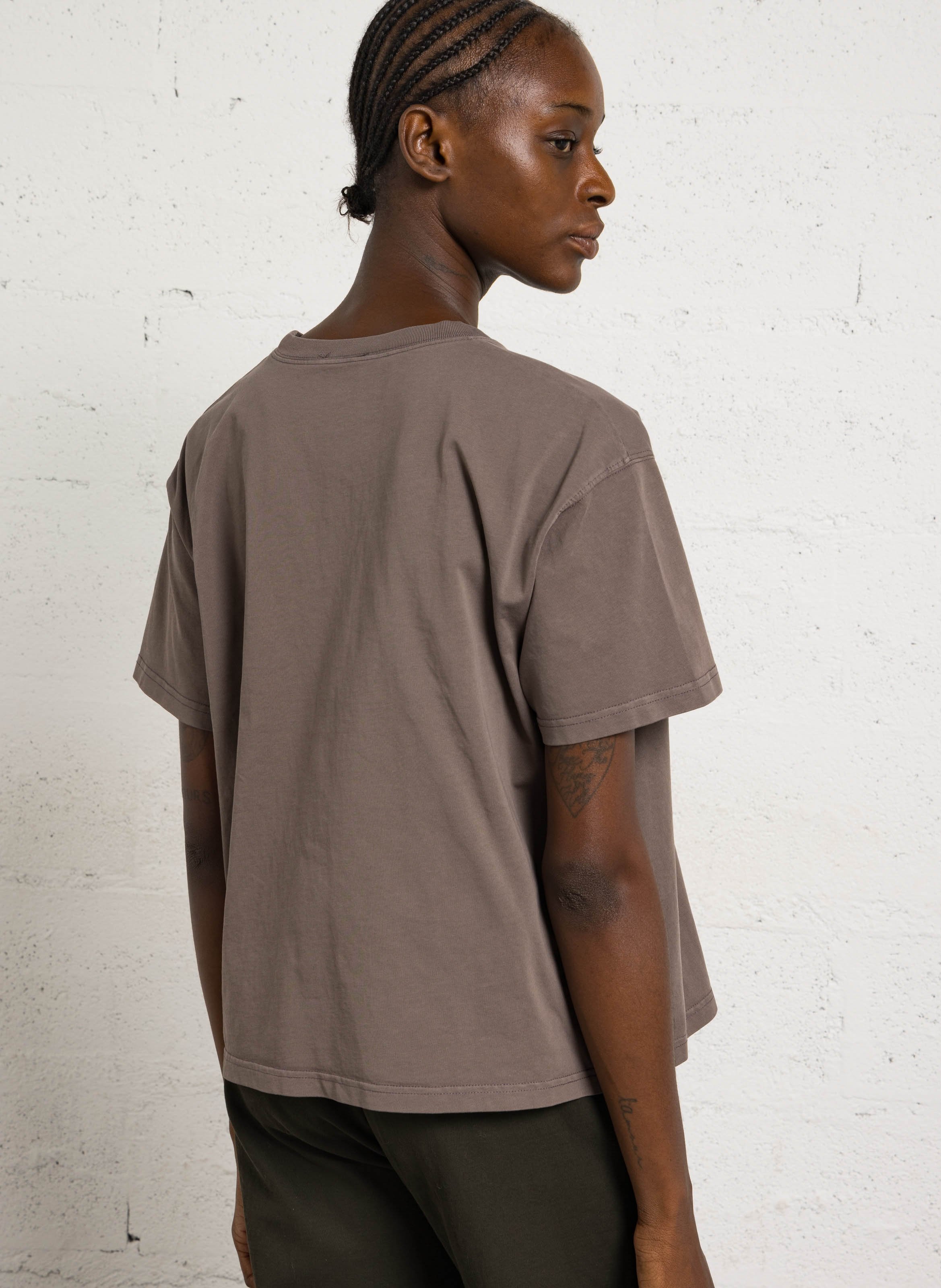 Tee-shirt ample col rond en coton fizvalley | Gris AMERICAN VINTAGE Femme