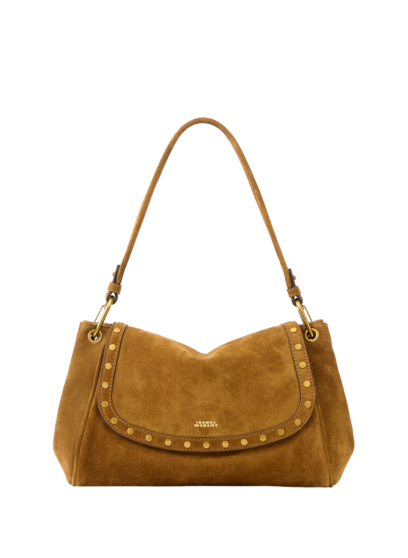 Schultertasche Chany M aus Veloursleder ISABEL MARANT Braun