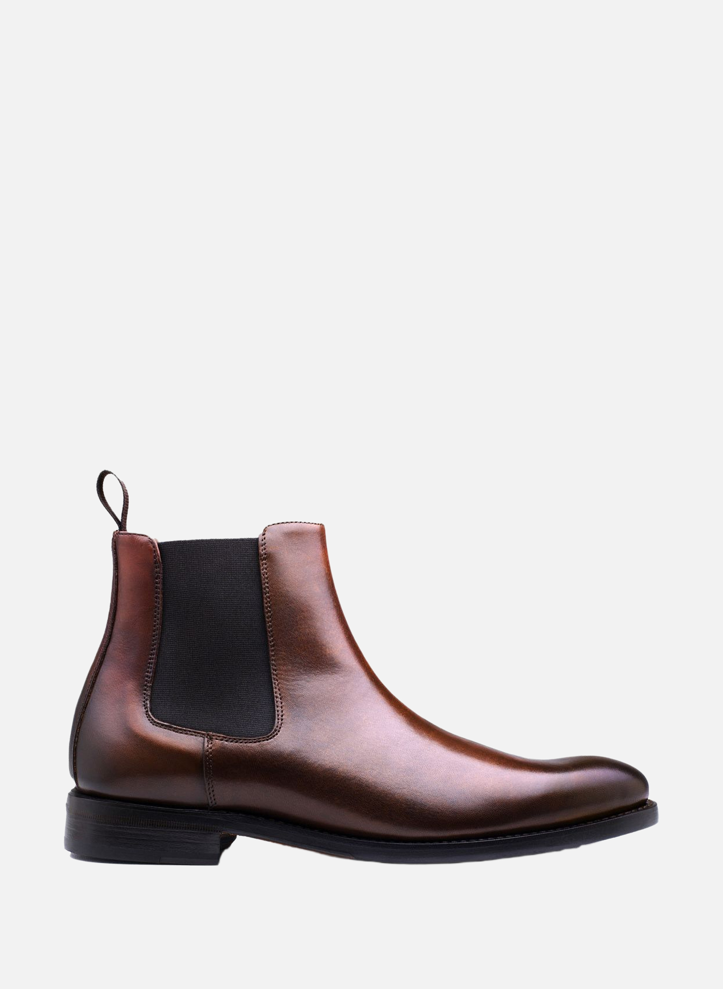 Bottines cuir chelsea FINSBURY Marron
