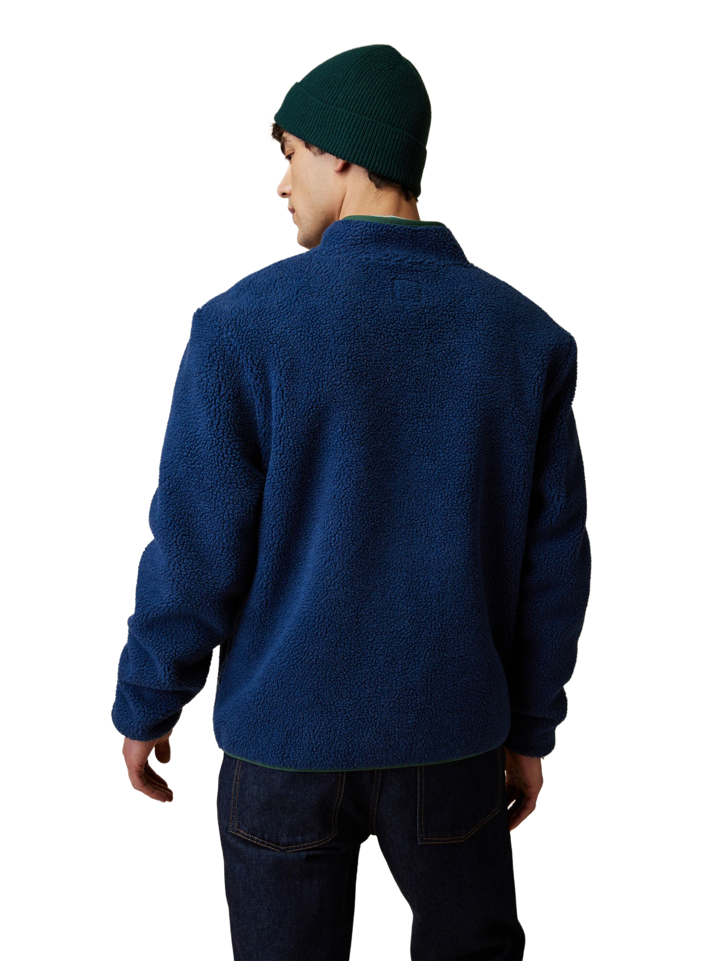 Gerade geschnittene Sherpa-Jacke Senonche FAGUO Blau
