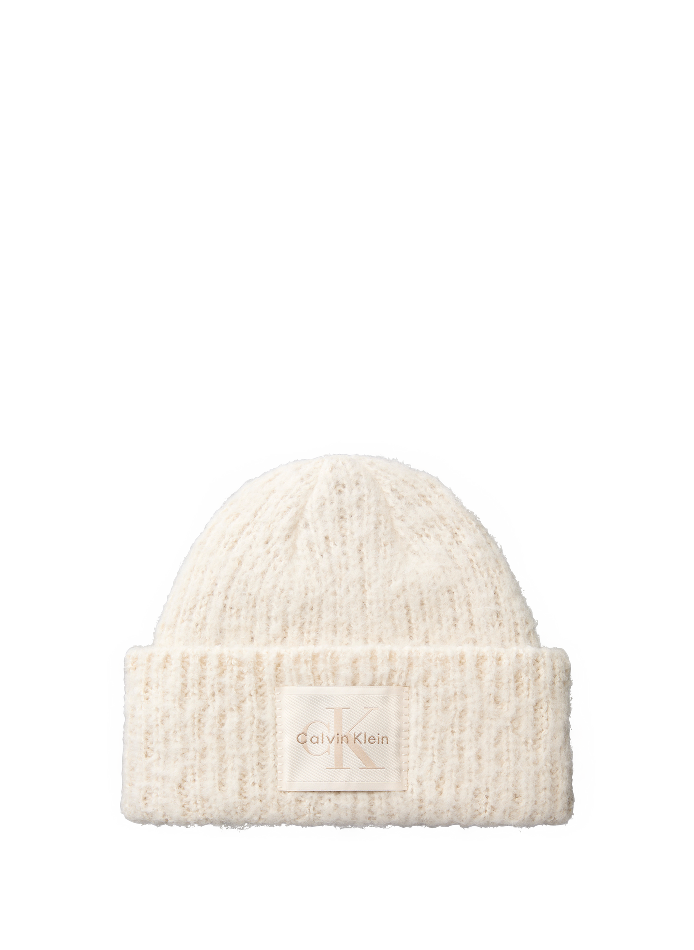 Bonnet à revers uni CALVIN KLEIN Beige