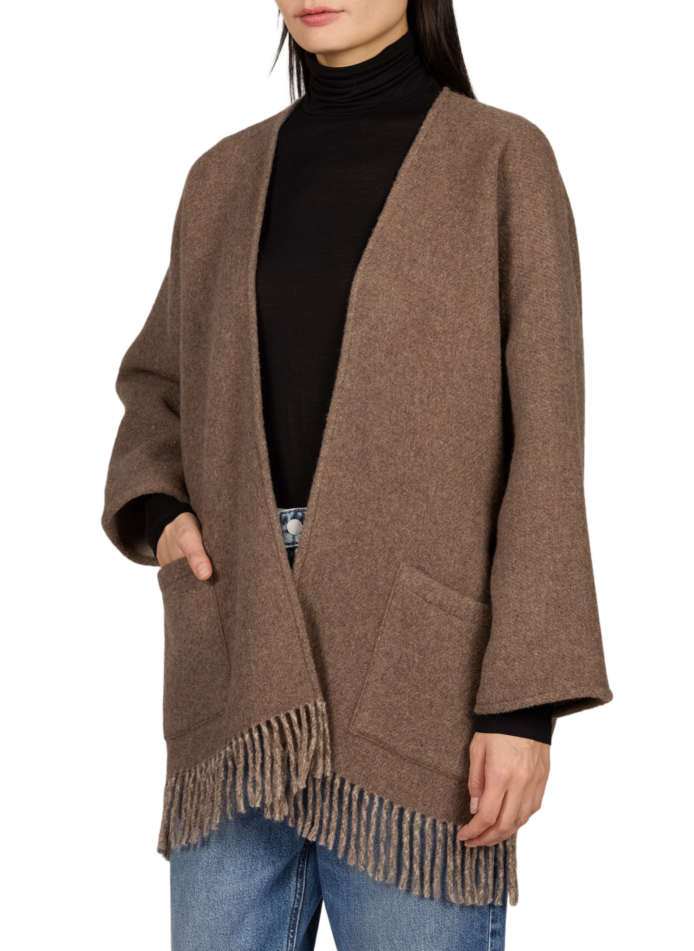 Blended wool poncho LAURENCE TAVERNIER Beige