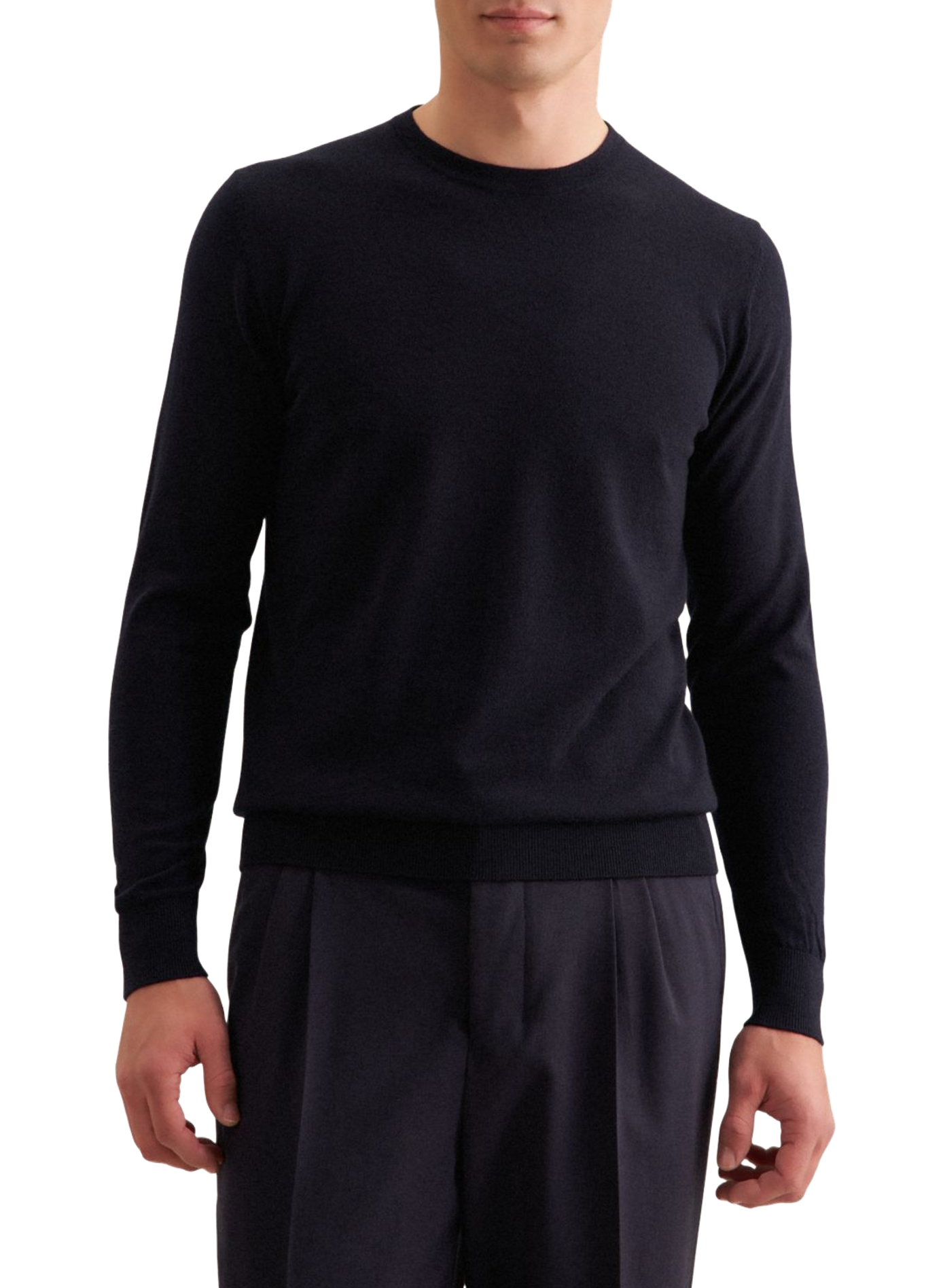 Gerader Rundhalsausschnitt-Pullover aus Wolle SEIDENSTICKER Blau