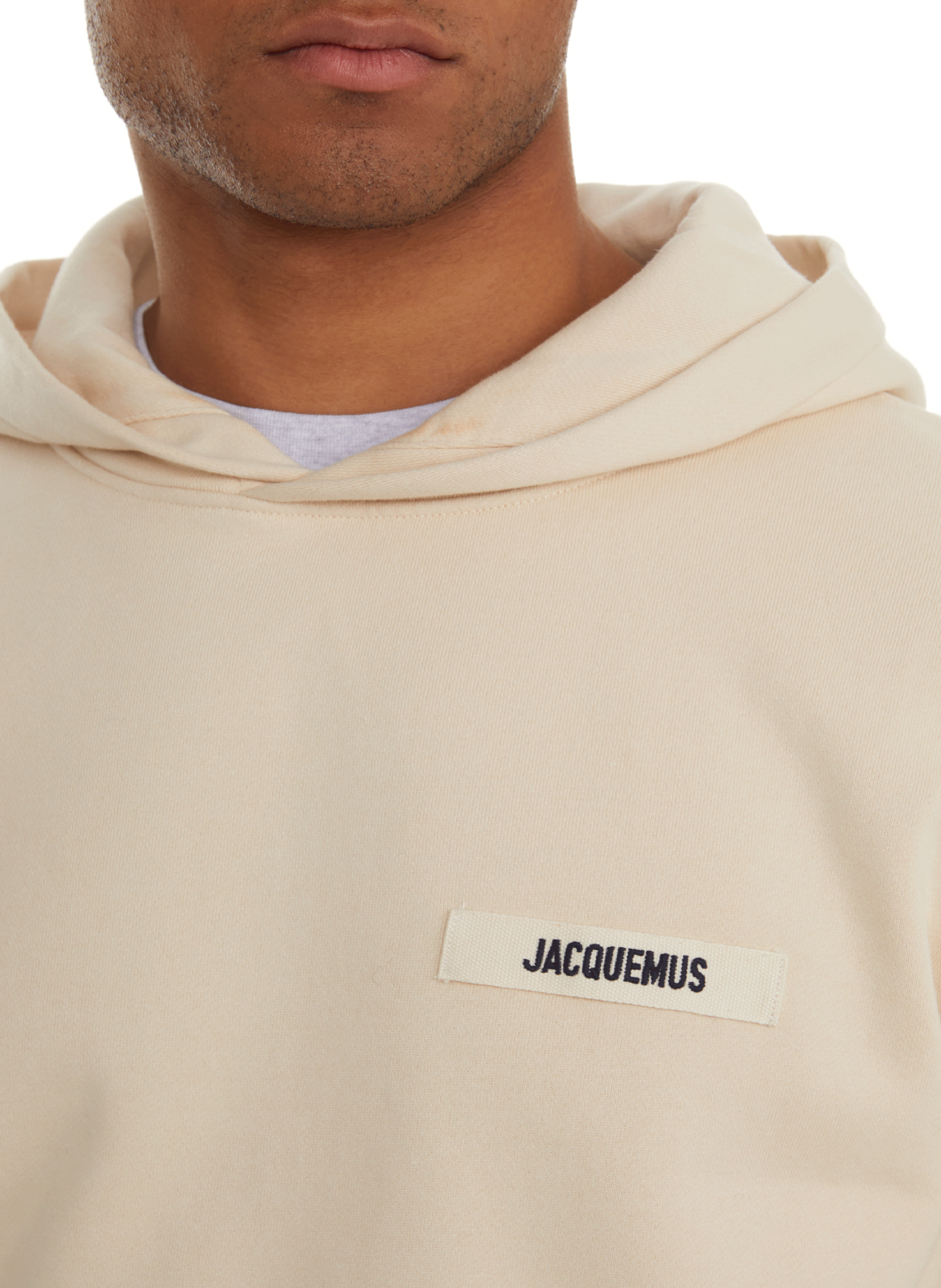 Grosgrain logo hoodie JACQUEMUS Beige
