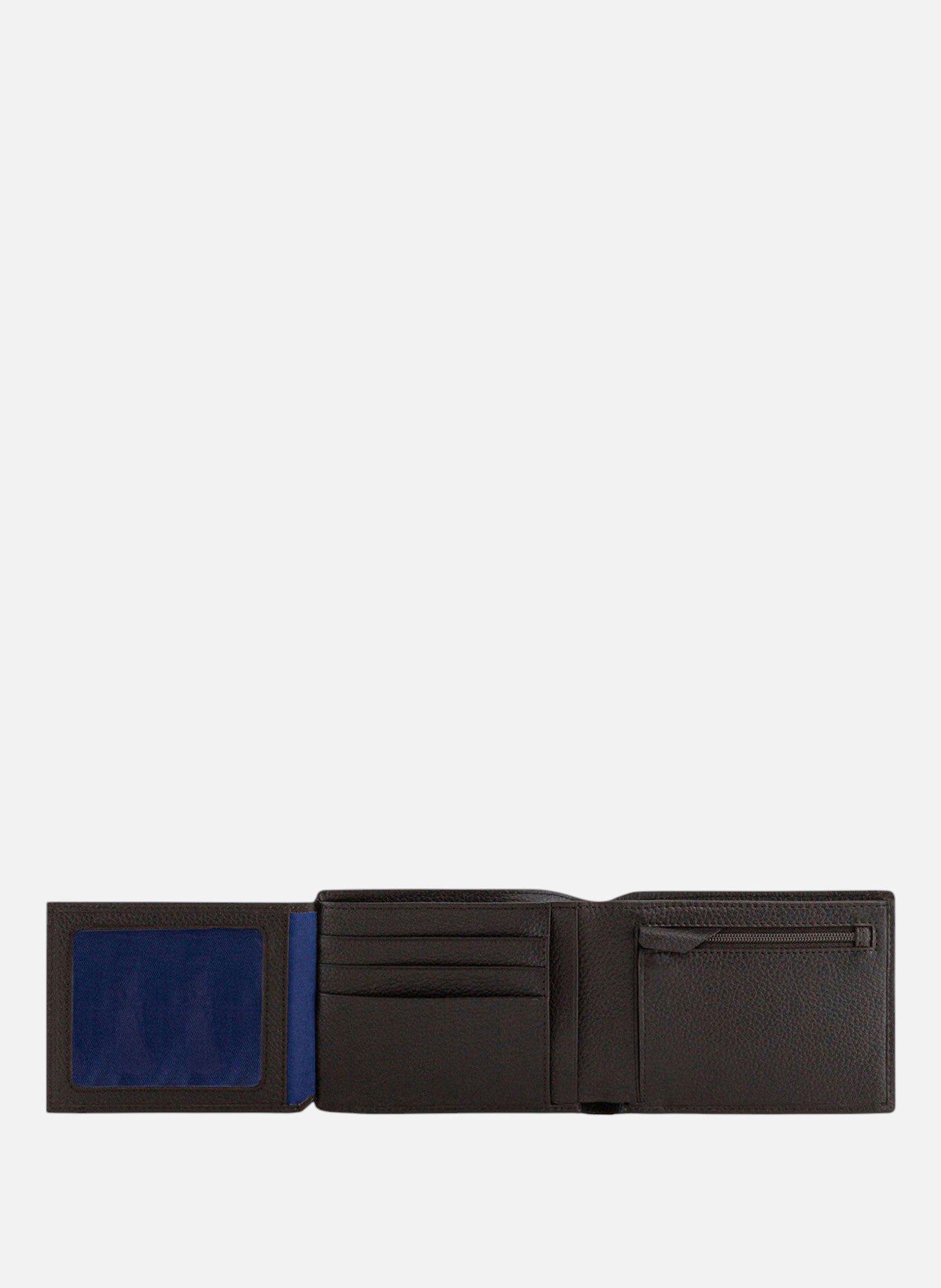 Portefeuille horizontal zippé 2 volets charles en cuir grainé LE TANNEUR Marron