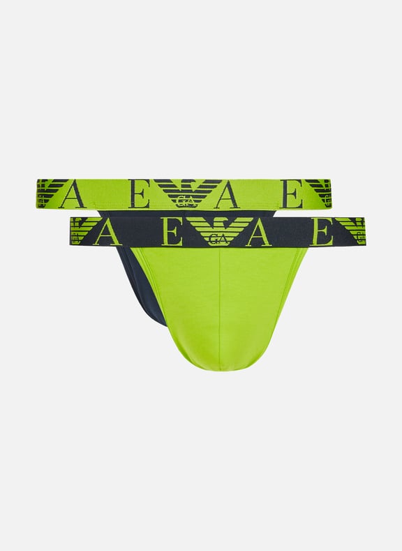 Lot de 2 slips en coton Multicolore by EMPORIO ARMANI EMPORIO ARMANI Lot de 2 slips en coton Multicolore