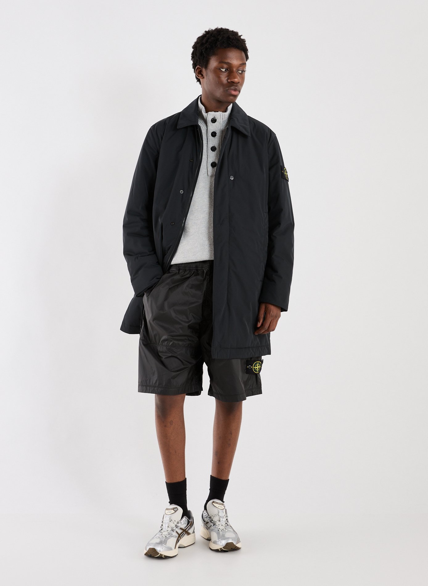 Long jacket STONE ISLAND Black