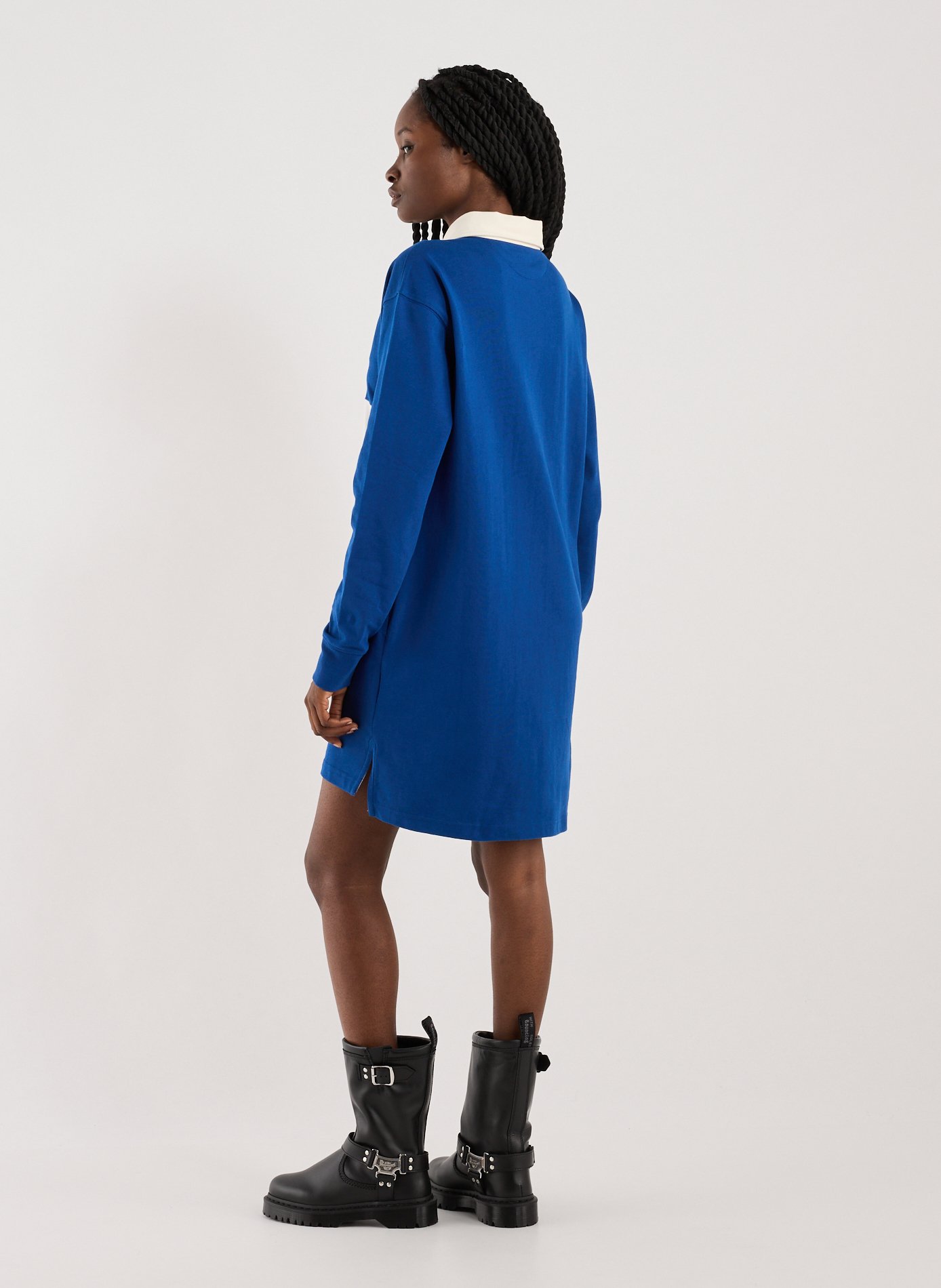 Cotton polo dress GUESS Blue