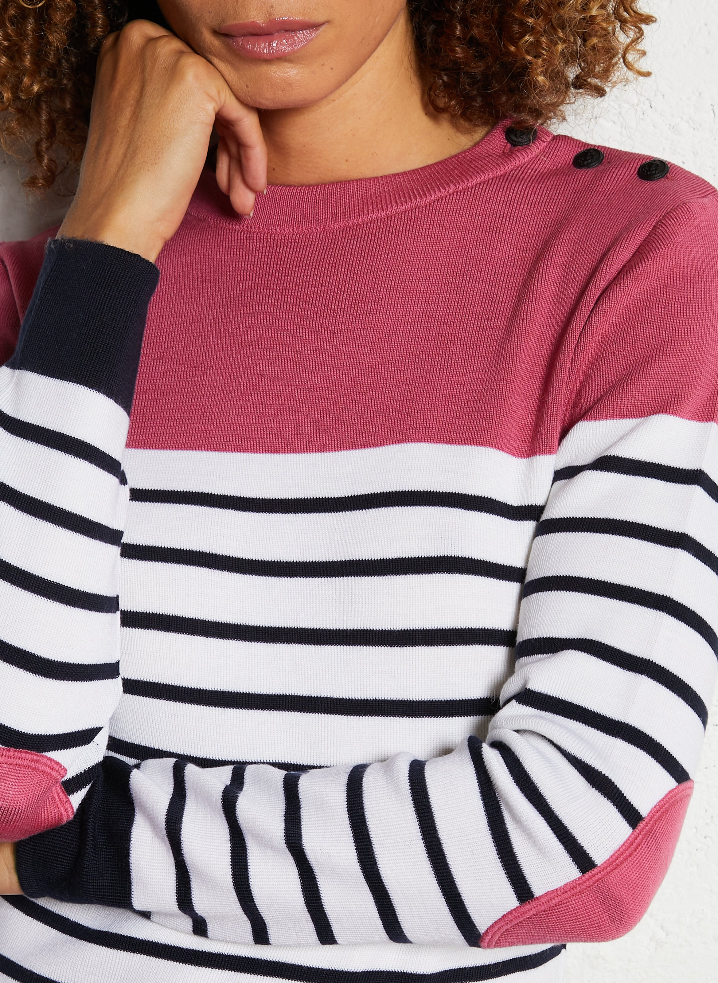 Pull marin col rond en laine ARMOR-LUX Bleu