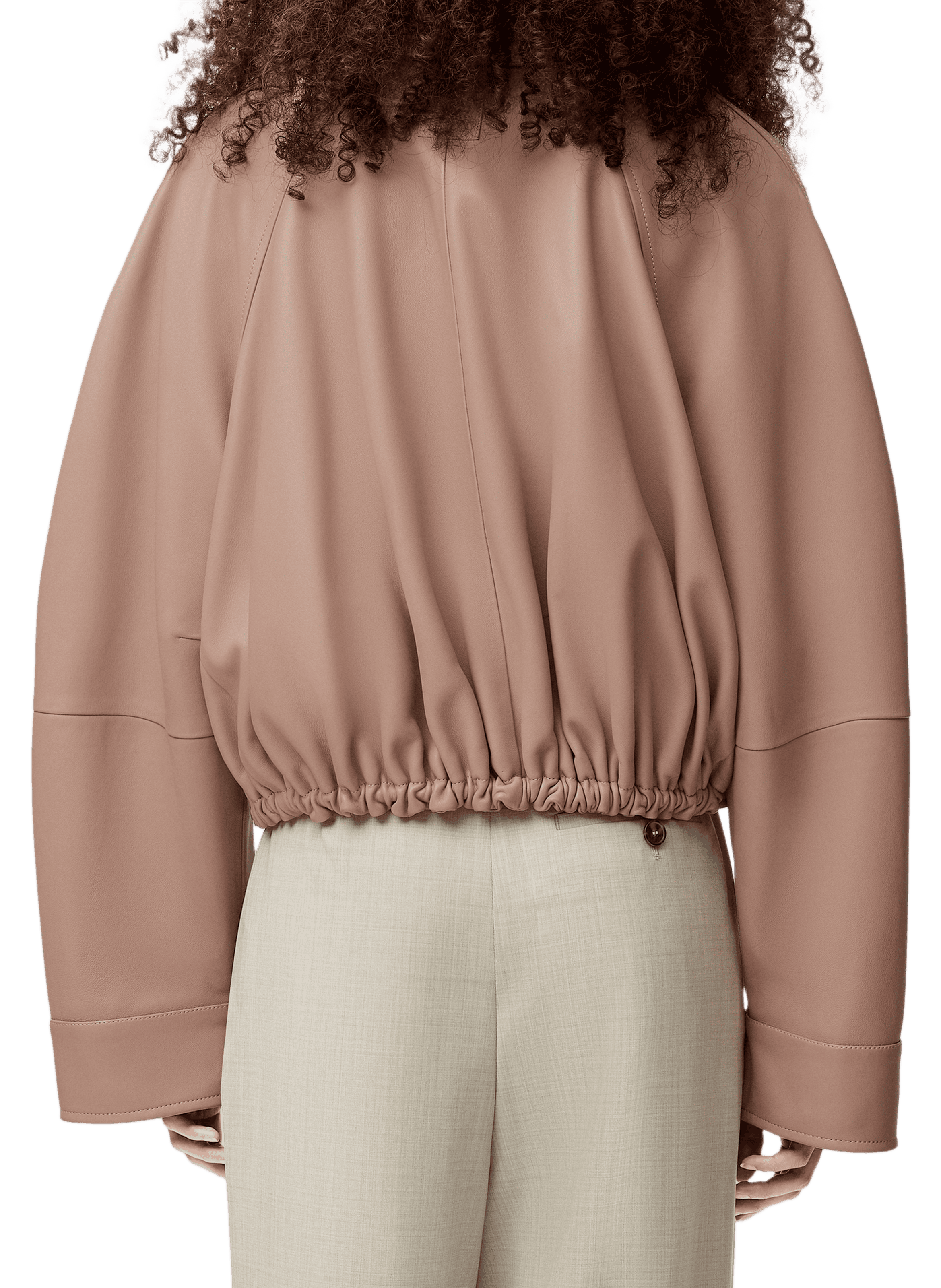 Lamb nappa leather balloon jacket LOEWE Beige