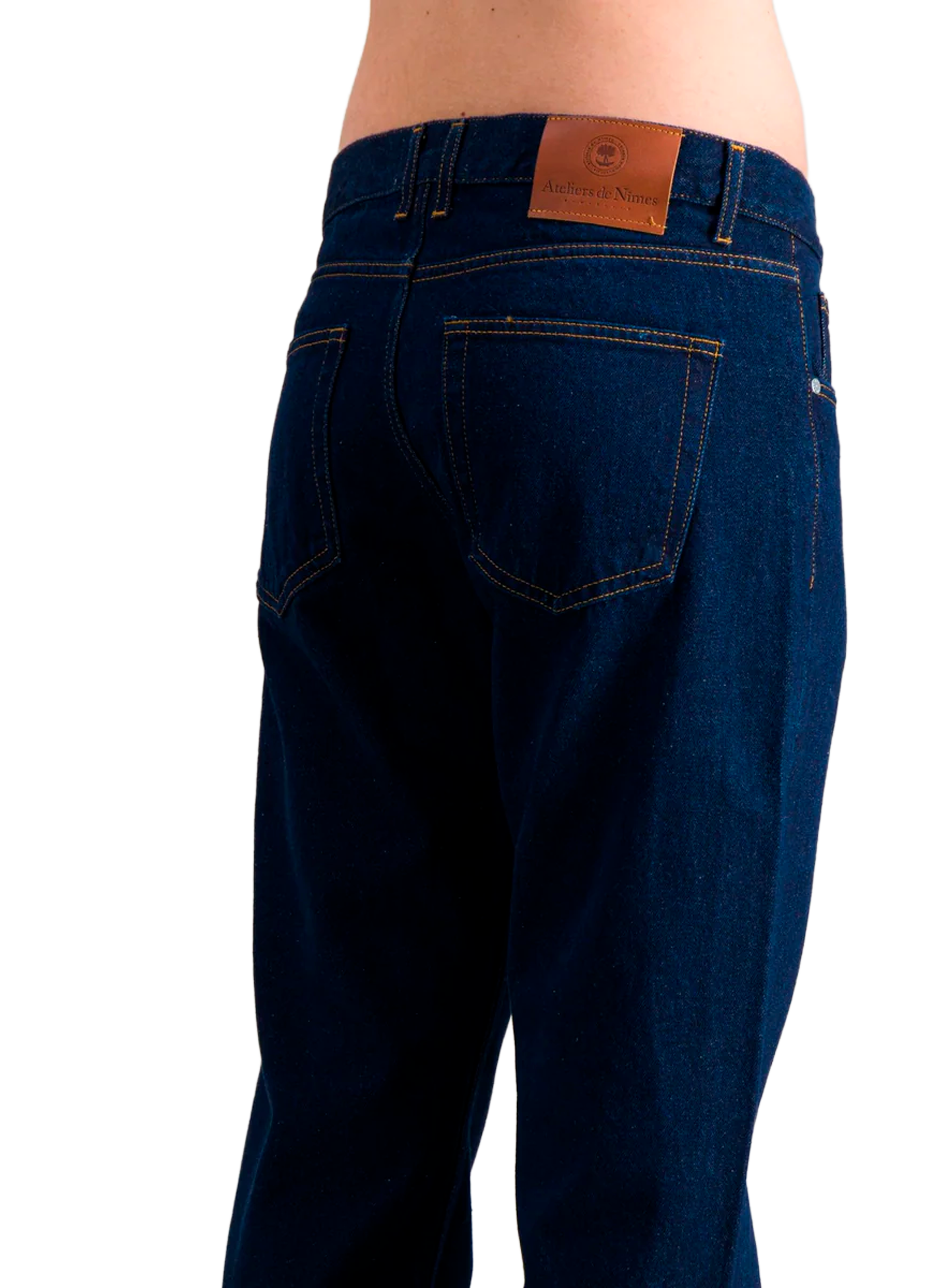 Jean droit en coton ATELIERS DE NIMES Bleu