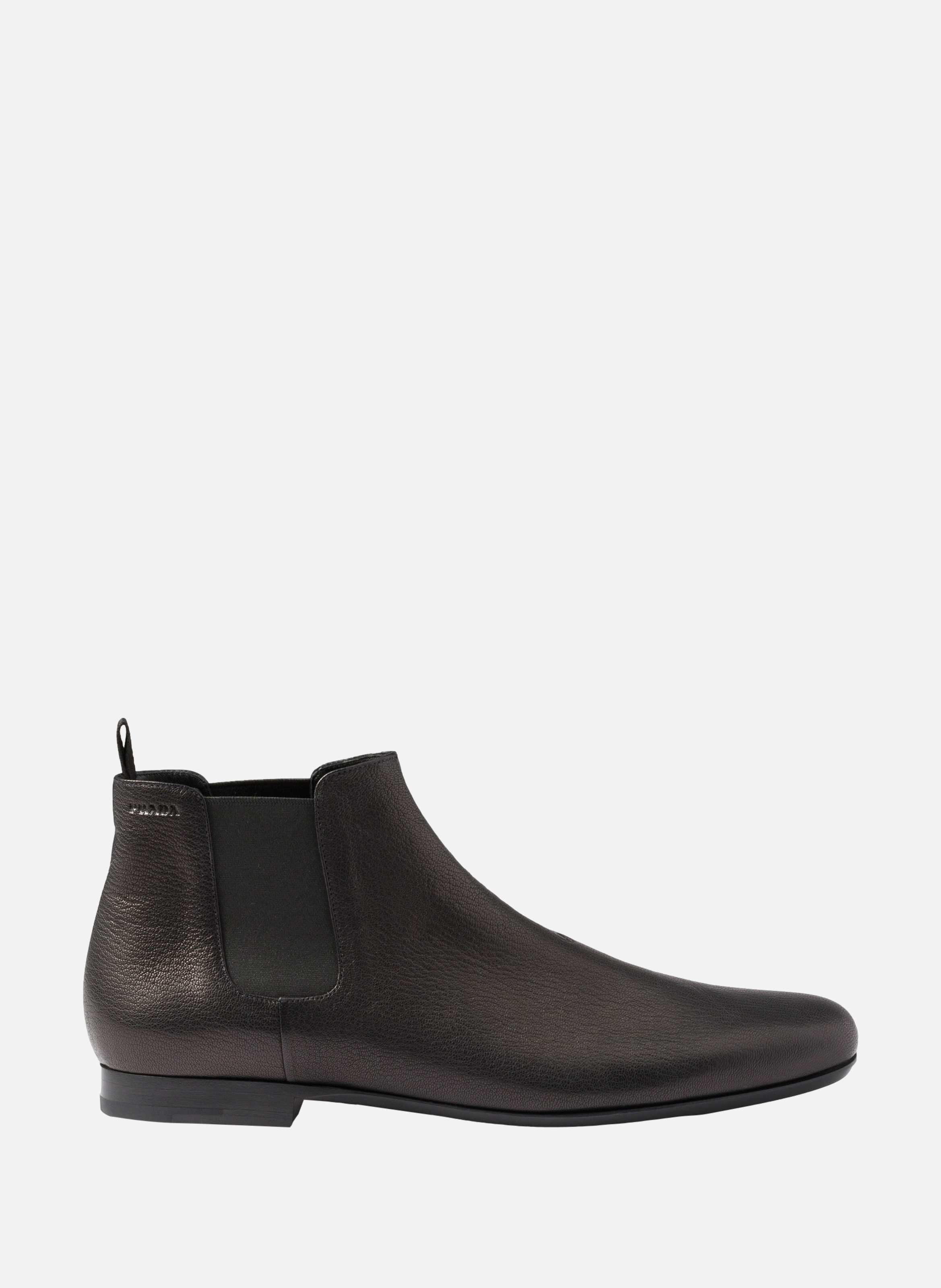 Bottines chelsea en cuir PRADA Noir