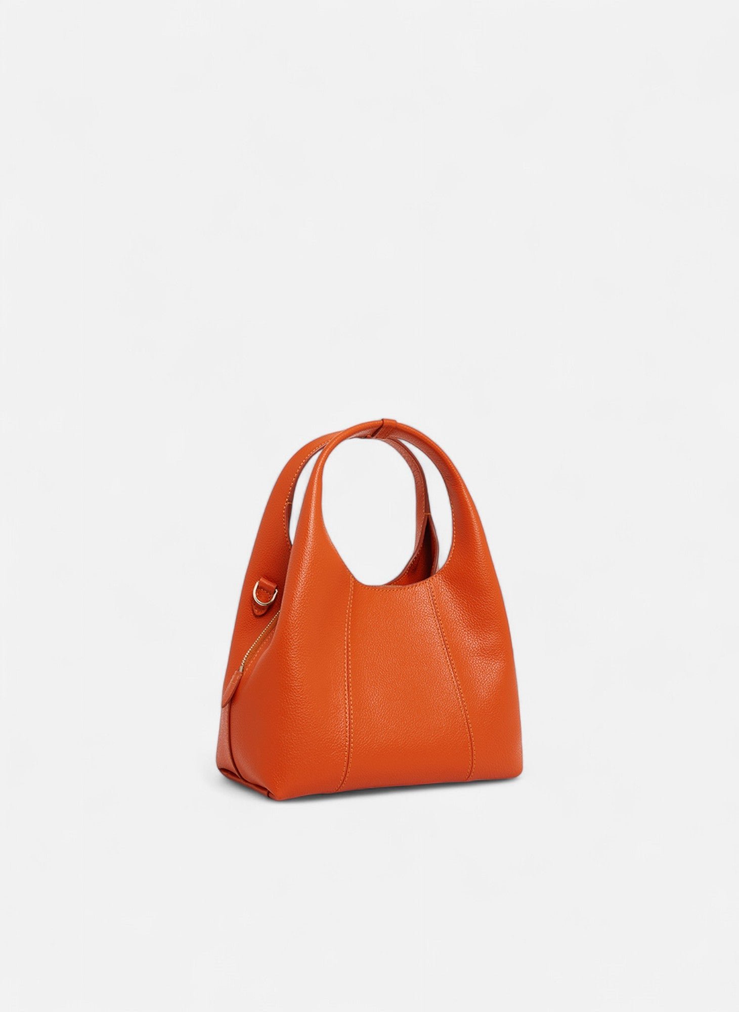 Petit sac à main Juliette en cuir grainé LE TANNEUR Orange