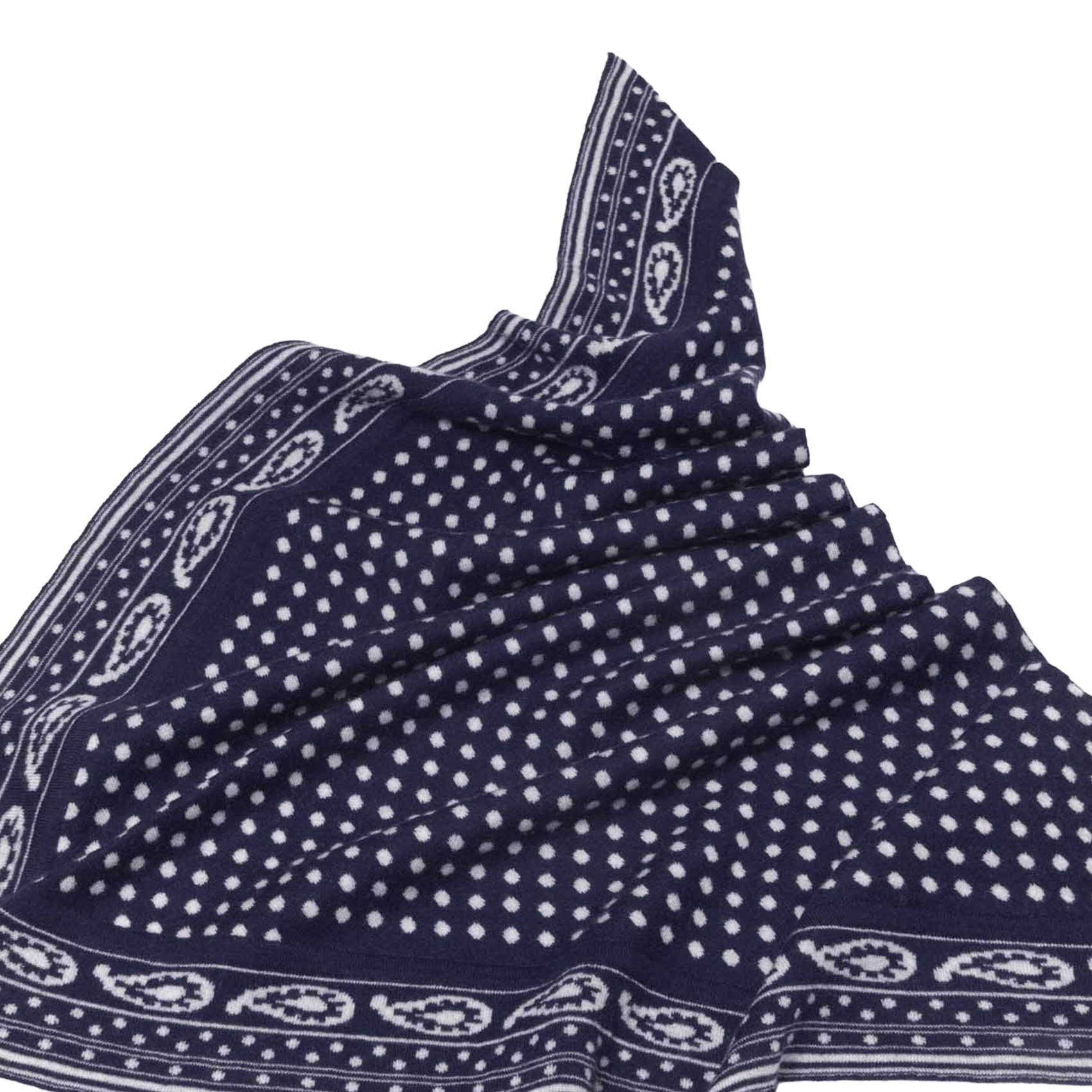 Écharpe triangle en laine et cachemire MAJE Bleu