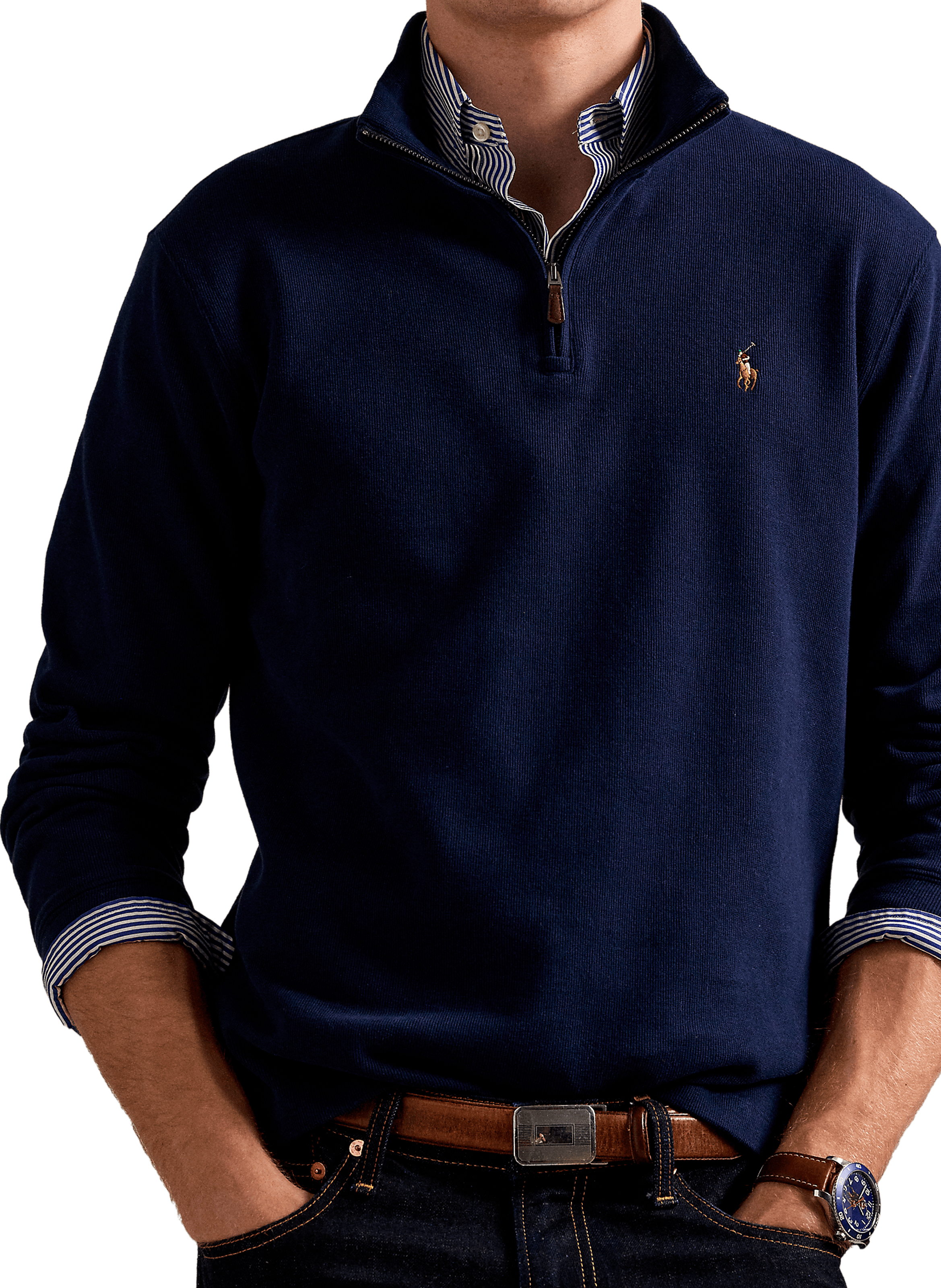Half-zip cotton jumper POLO RALPH LAUREN Blue