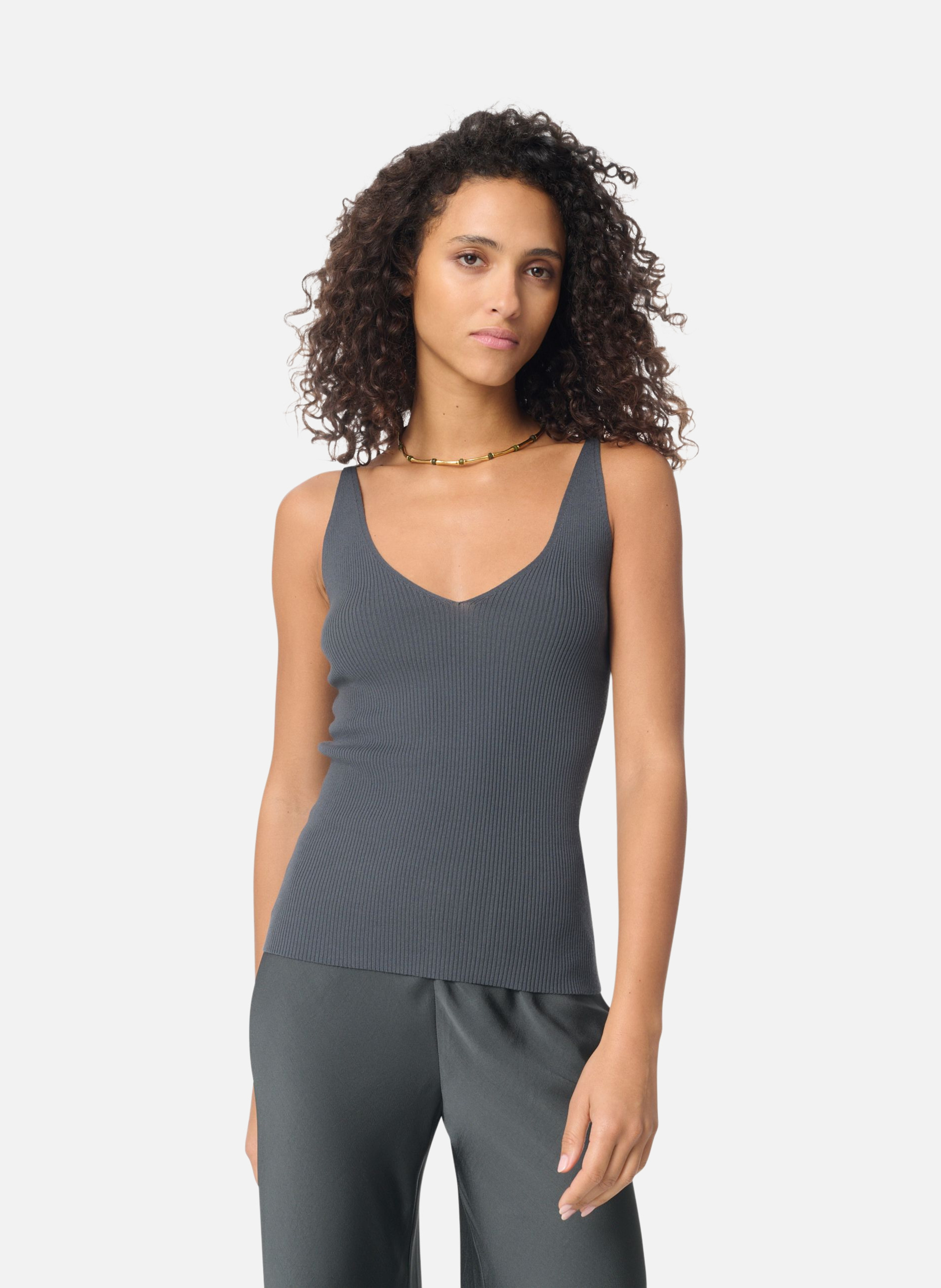 Top Sans Manche Ernice VANESSA BRUNO Gris