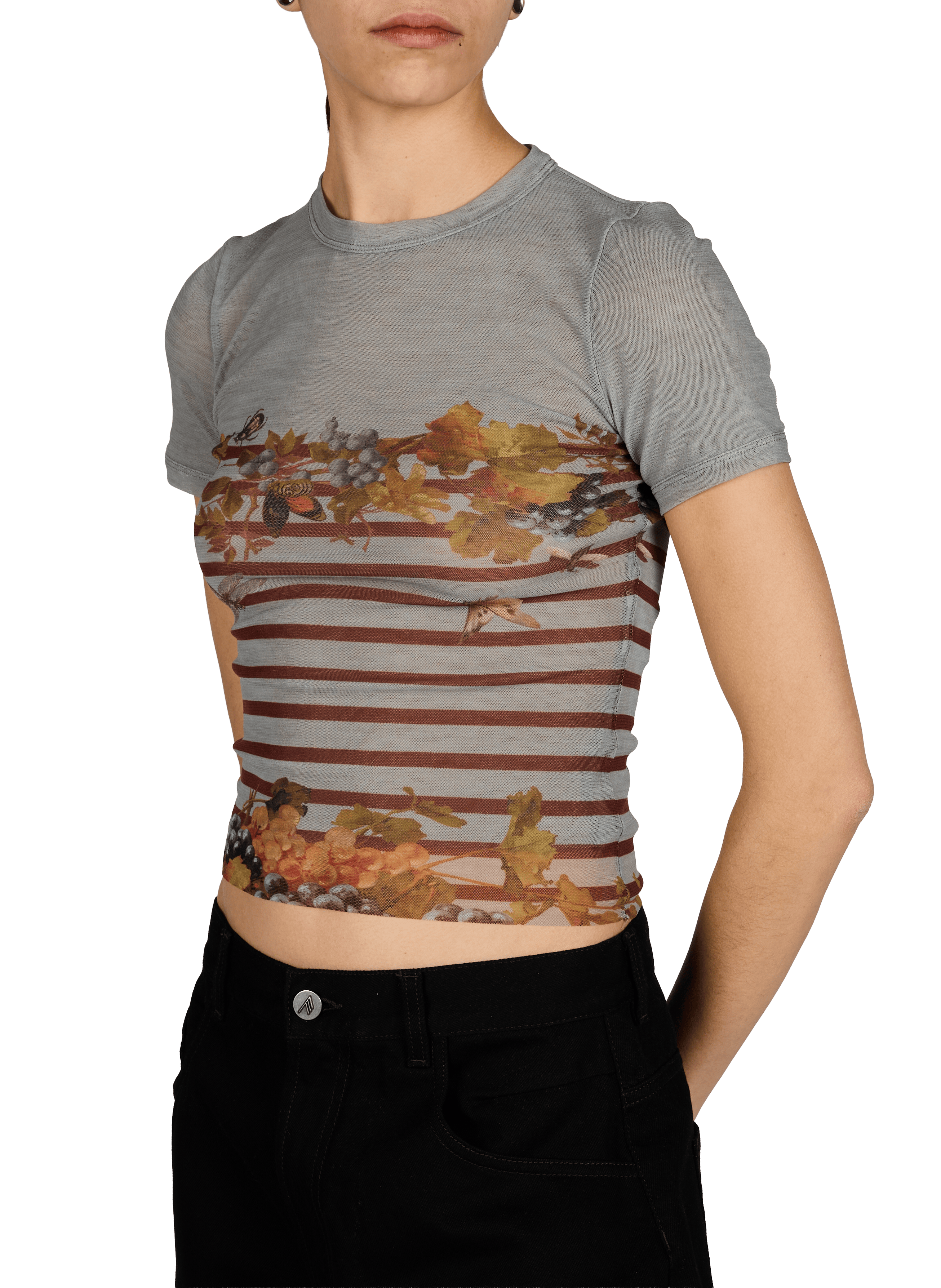 Printed sheer top JEAN PAUL GAULTIER Multicolour