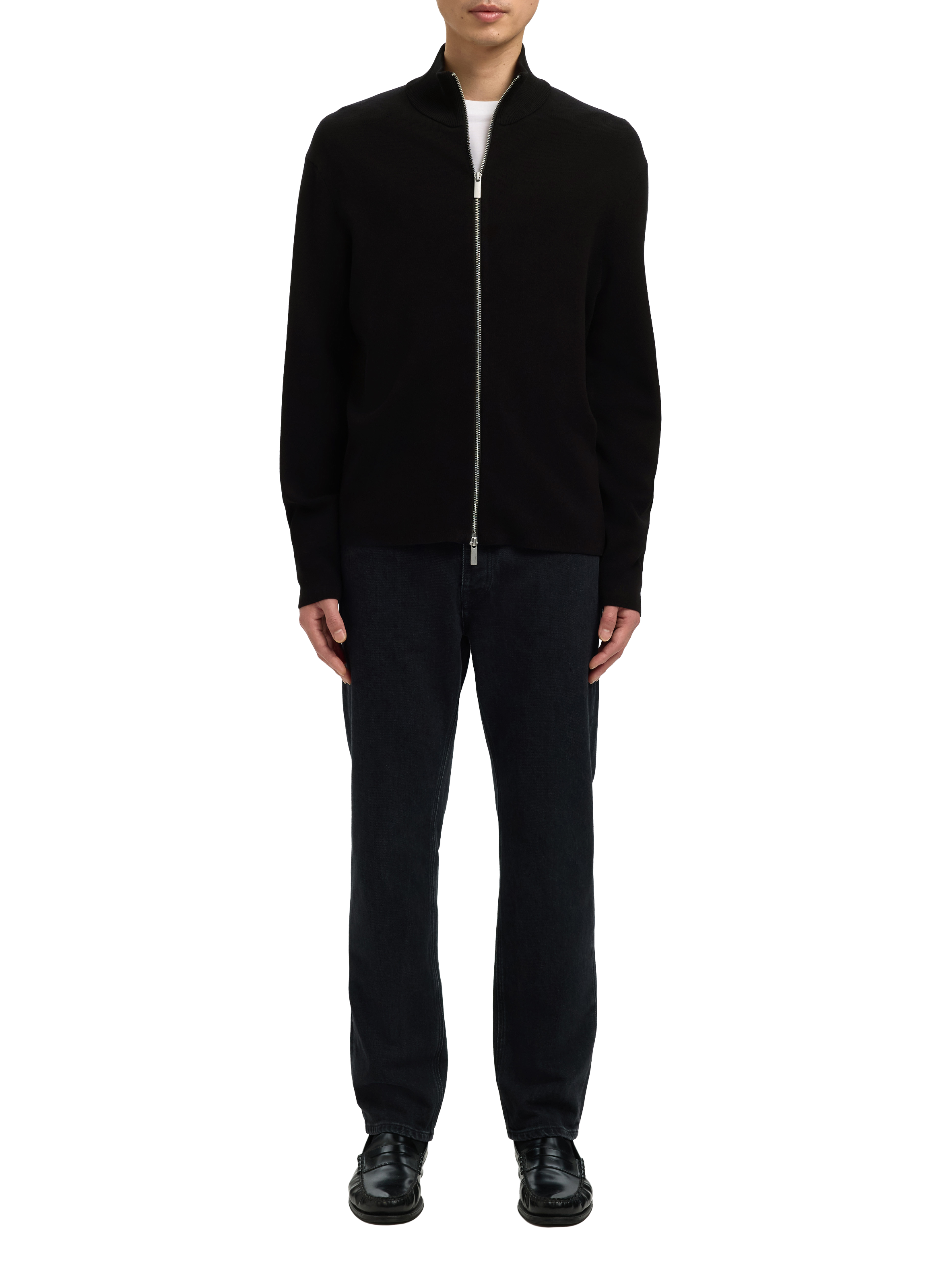 Zip-up cardigan SELECTED Black