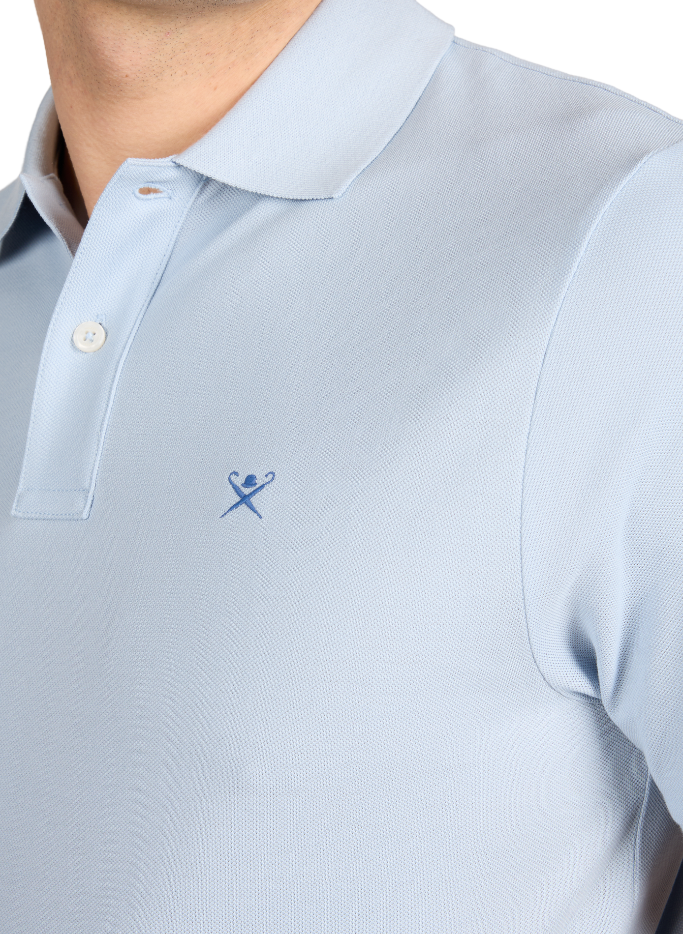 Polo à manches courtes en coton HACKETT Bleu