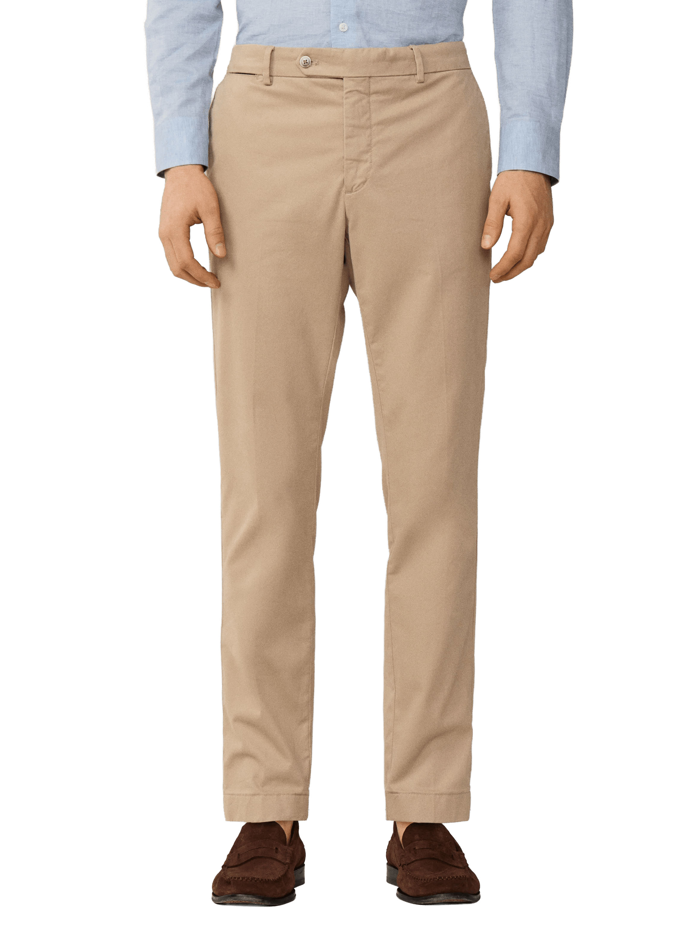 Cotton blend chino trousers  HACKETT Beige