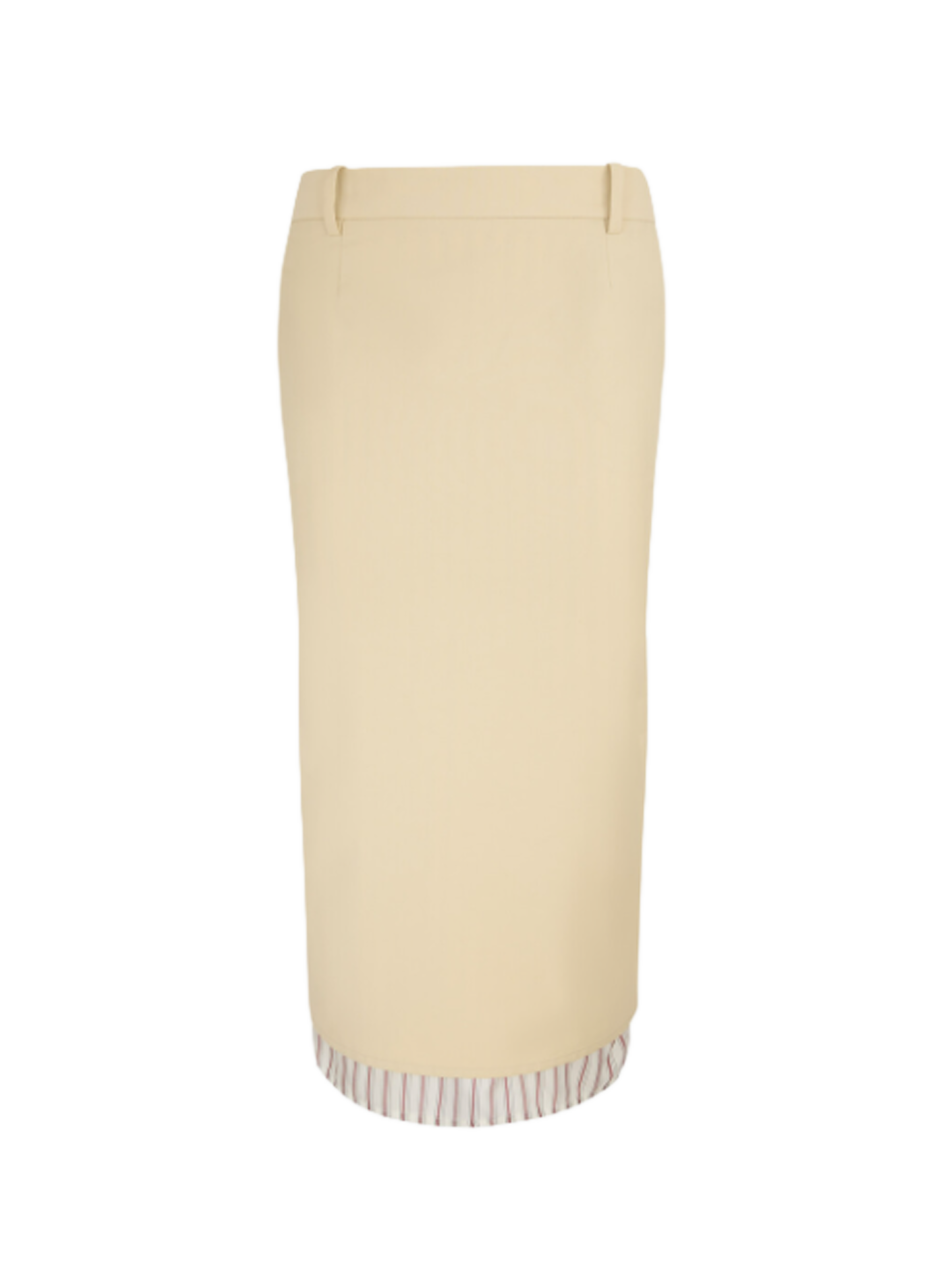 Jupe midi en coton mélangé THE ATTICO Beige