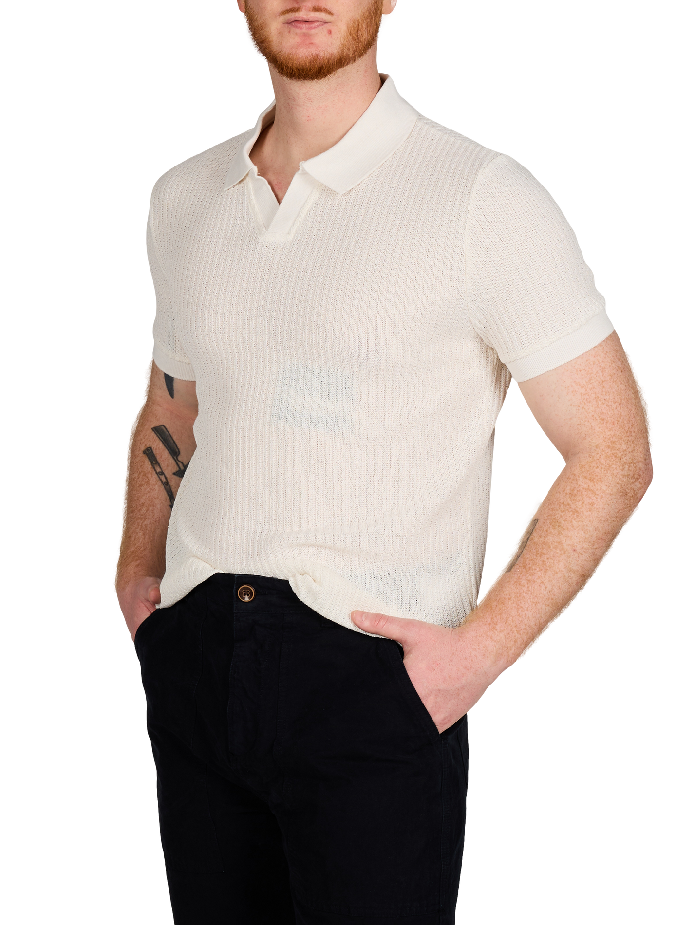 Polo manches courtes en coton AU PRINTEMPS PARIS Beige