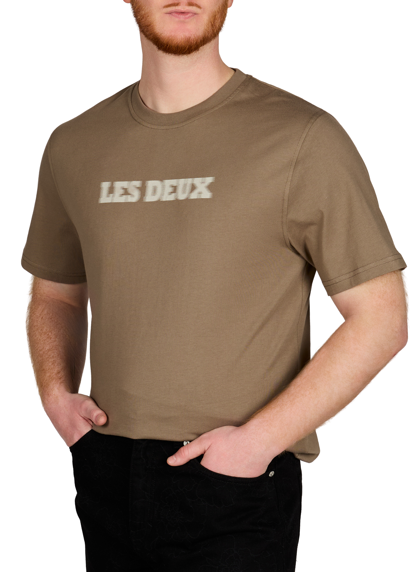 T-shirt à manches courtes Brady en coton biologique LES DEUX Marron