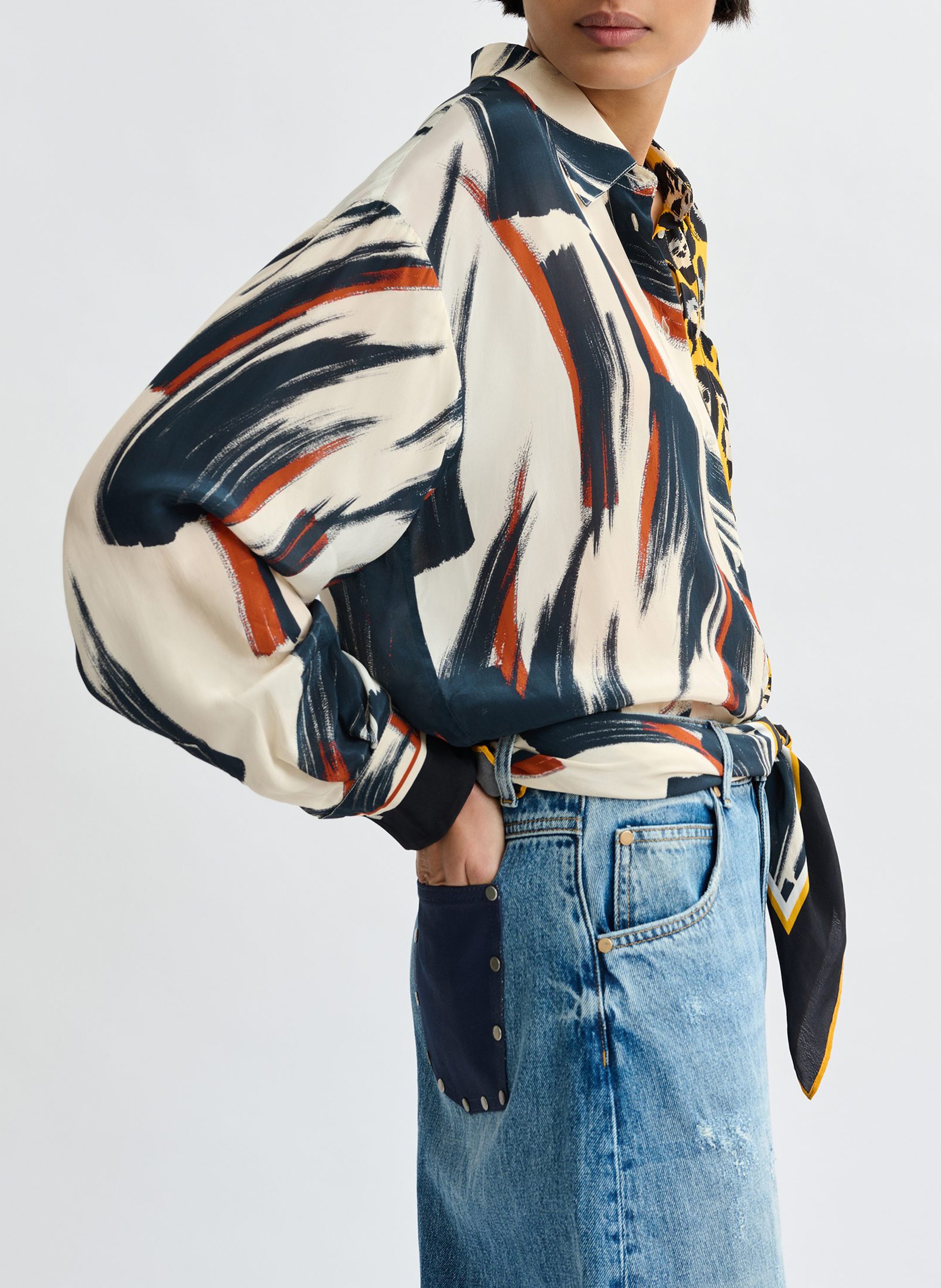 Chemise droite col classique imprimé jodoca ESSENTIEL ANTWERP Multicolore