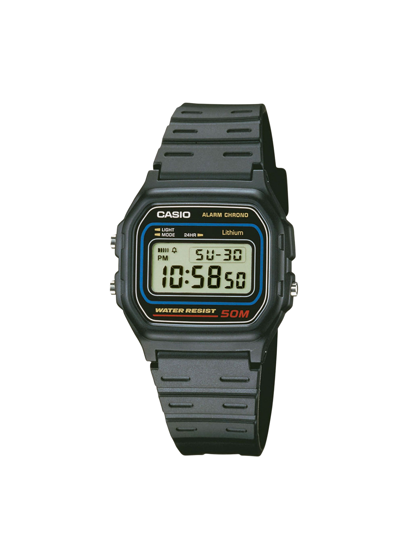 Montre digitale rectangle en résine CASIO Noir