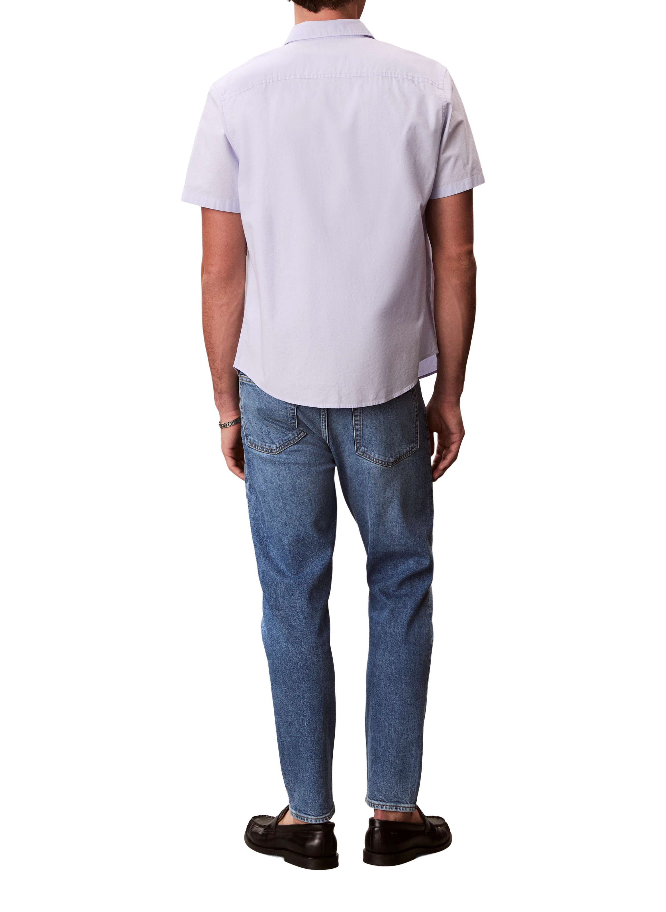 Straight leg tapered jeans in cotton blend CALVIN KLEIN Blue