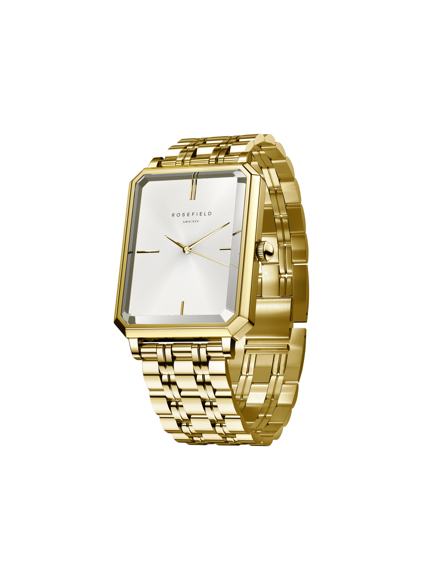 Montre analogique Octagon en acier inoxydable ROSEFIELD Blanc