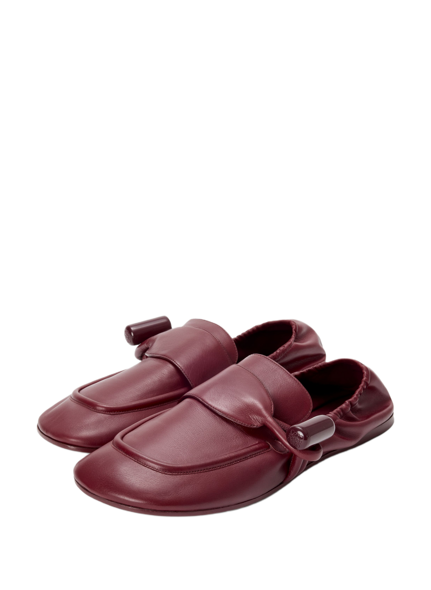 Mocassins Toggle en cuir de veau lisse brillant LOEWE Rouge