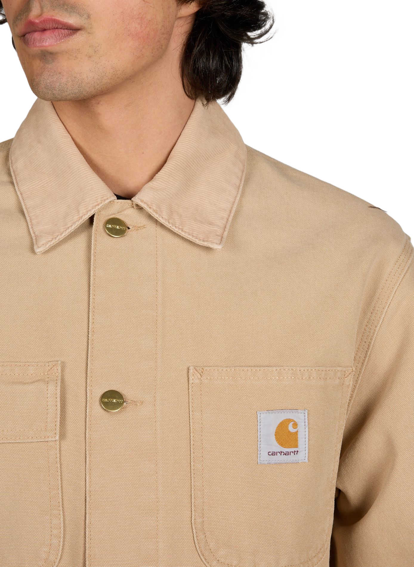 Veste col velours côtelé en coton CARHARTT WIP Marron