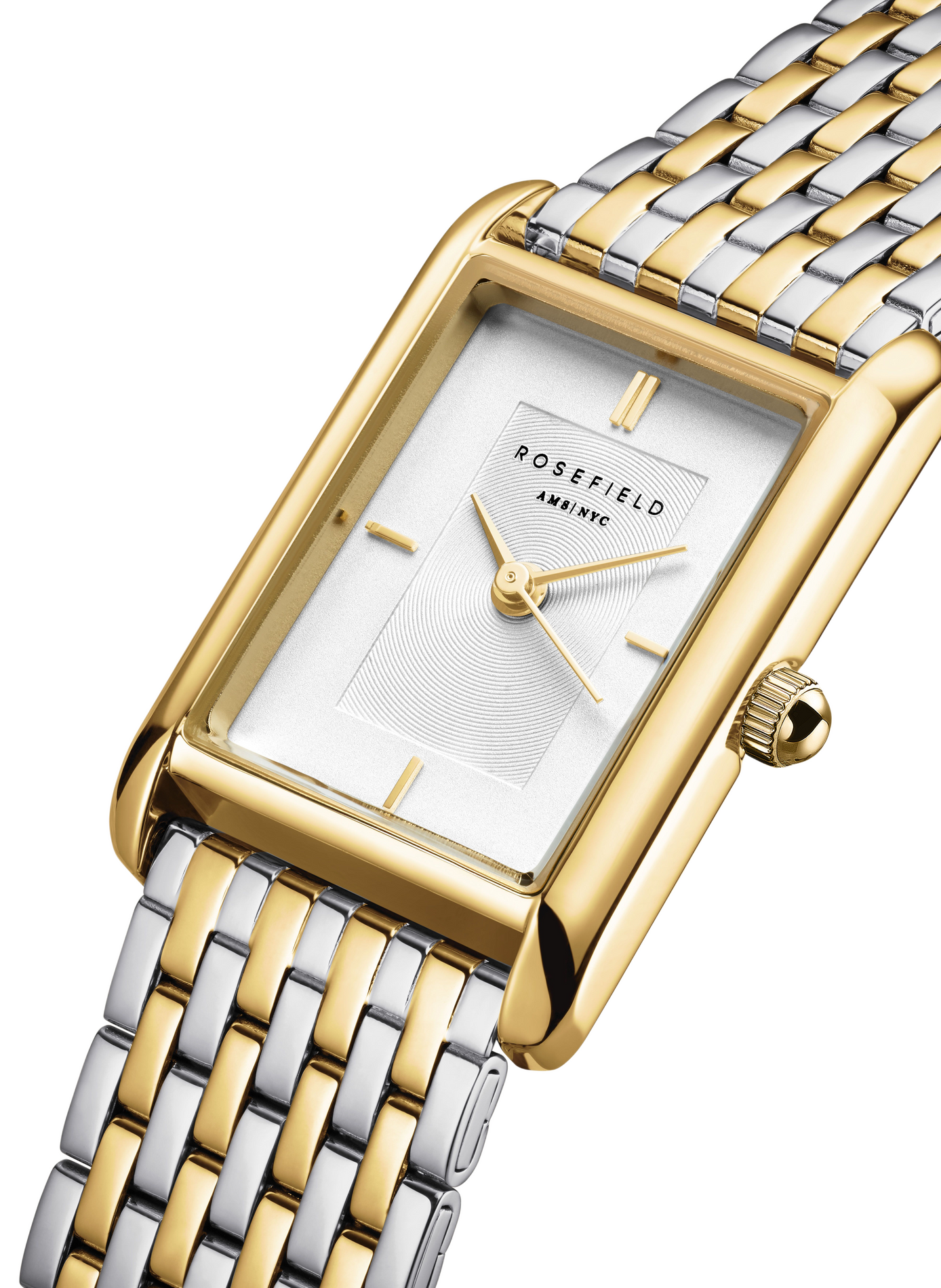 Montre analogique Heirloom en acier inoxydable ROSEFIELD Blanc