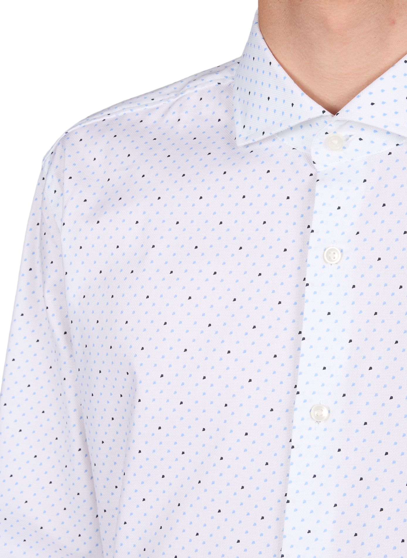HANK patterned shirt BOSS White
