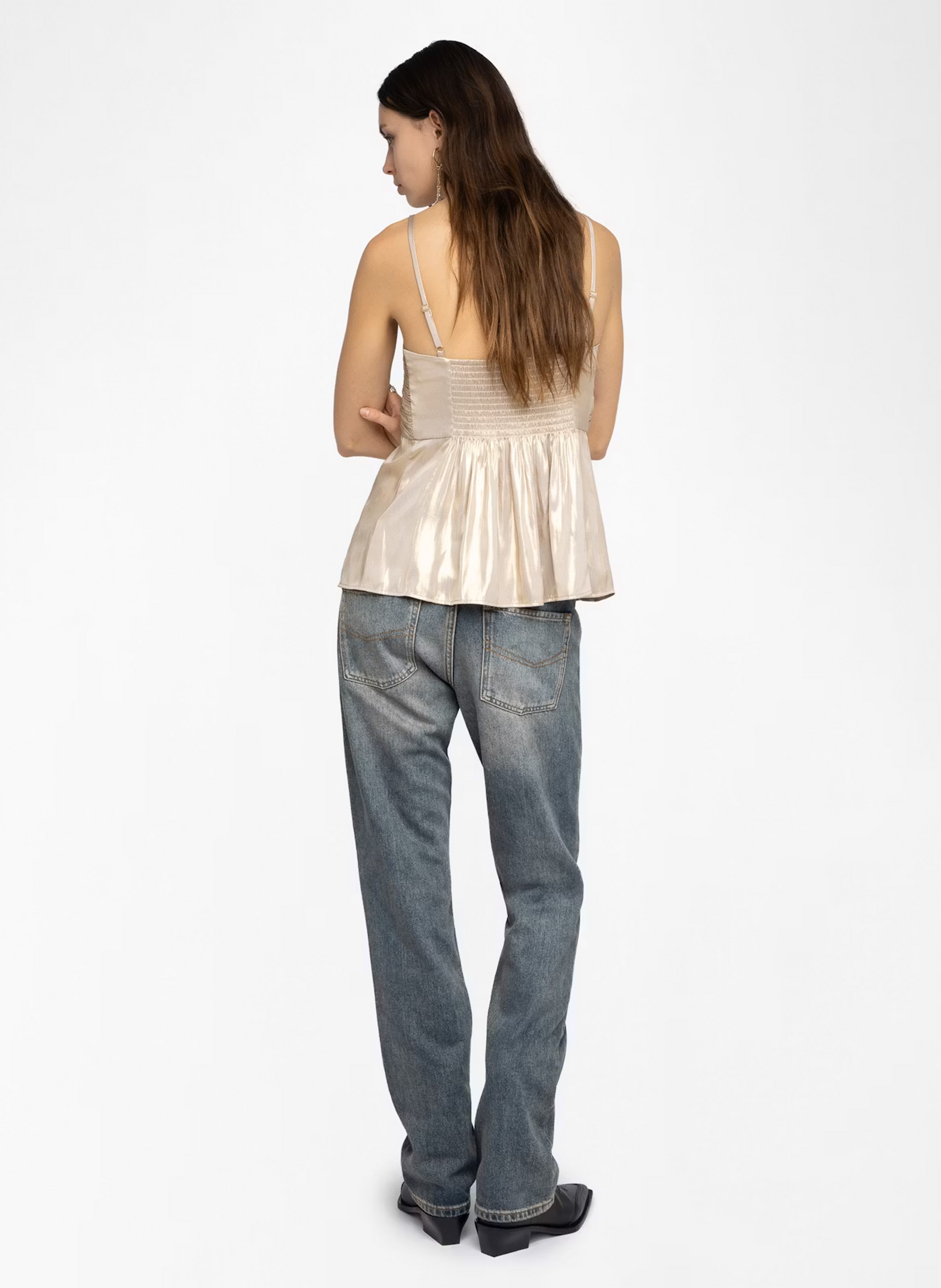 Top droit métallisé cippie ZADIG&VOLTAIRE Doré