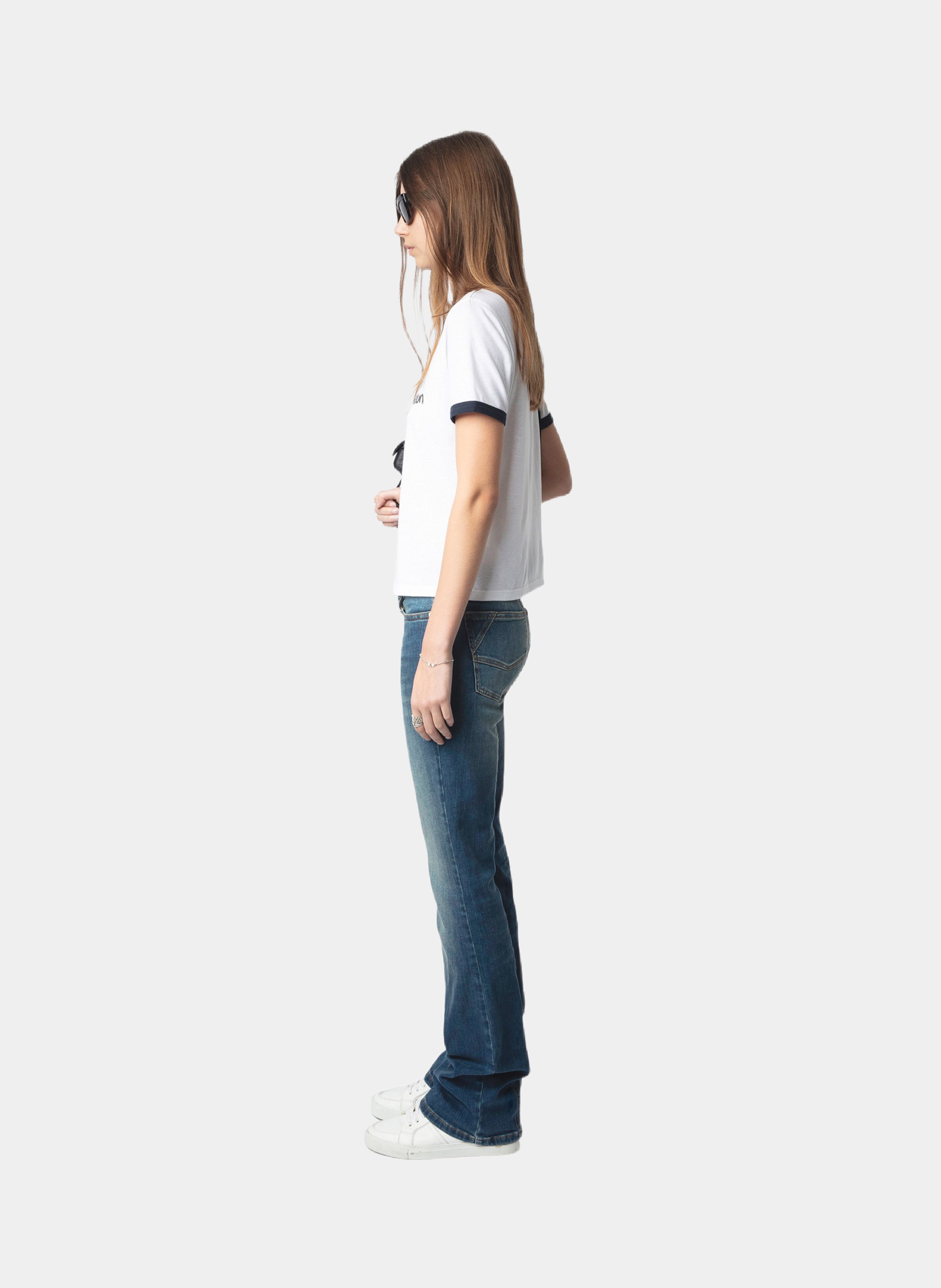Tee-shirt droit à strass woos | Blanc ZADIG&VOLTAIRE Femme