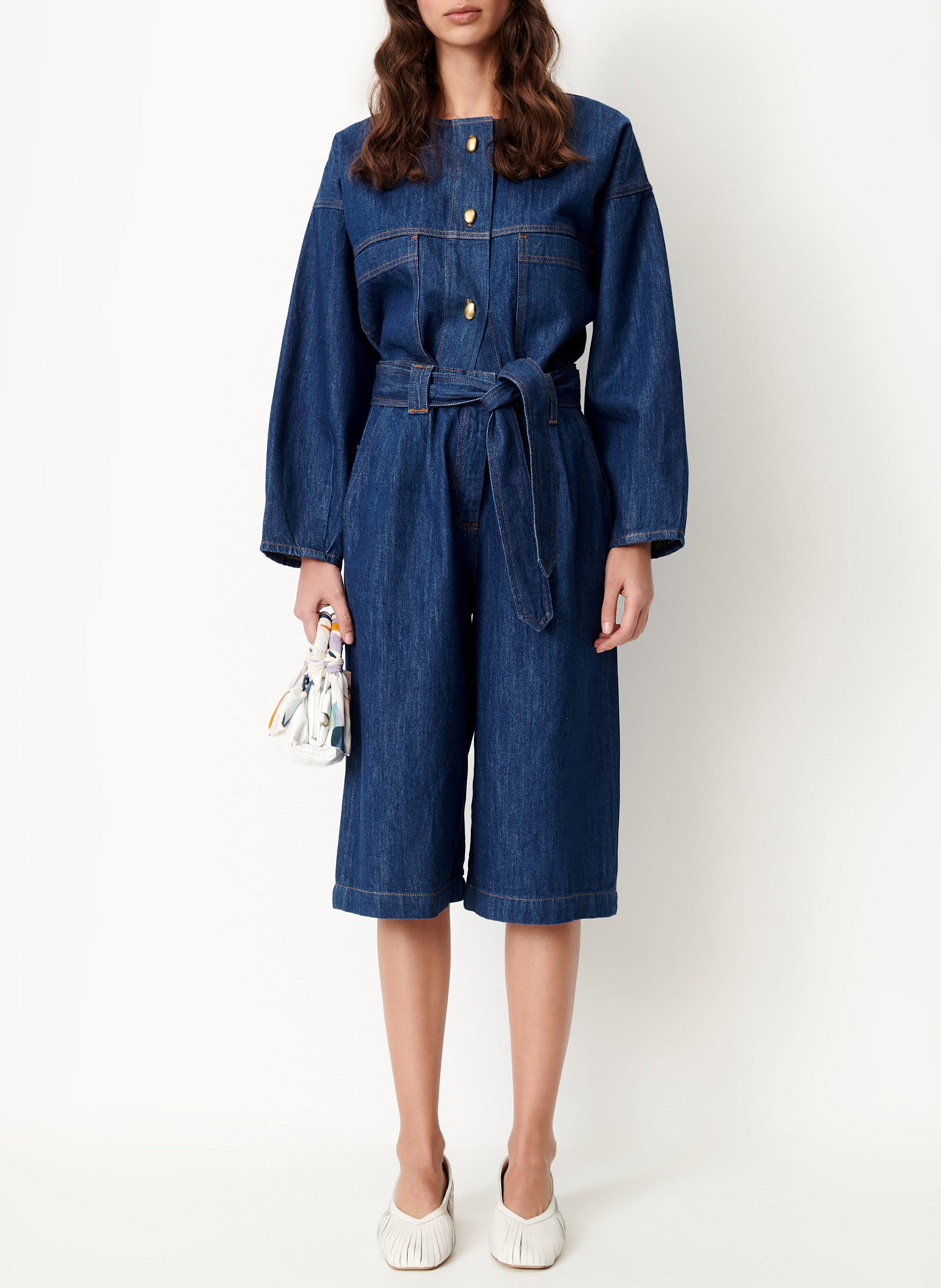 Bermuda oversize taille haute en coton marcoblue SESSUN Bleu