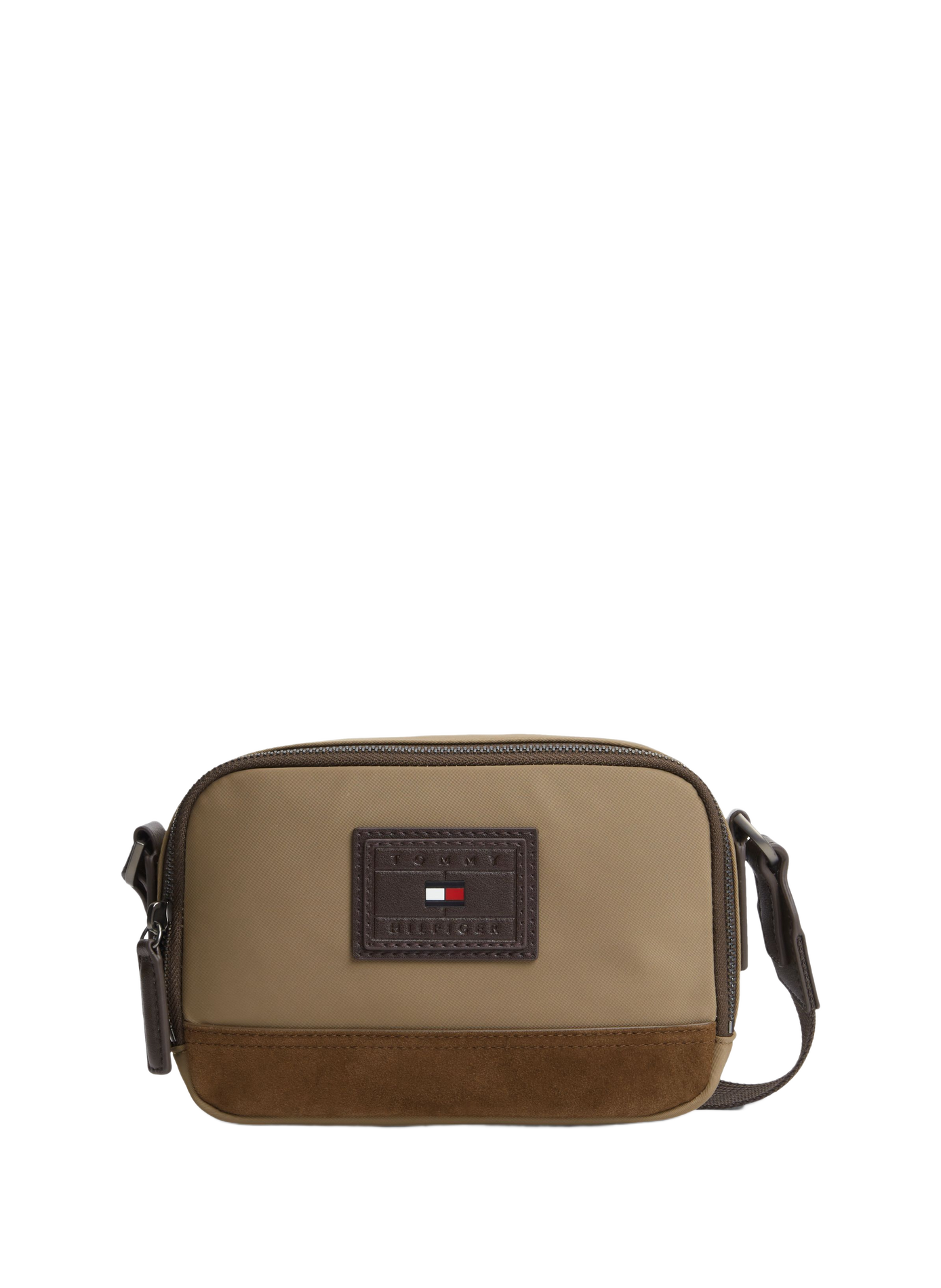 Sac bandoulière à empiècement daim  TOMMY HILFIGER Beige