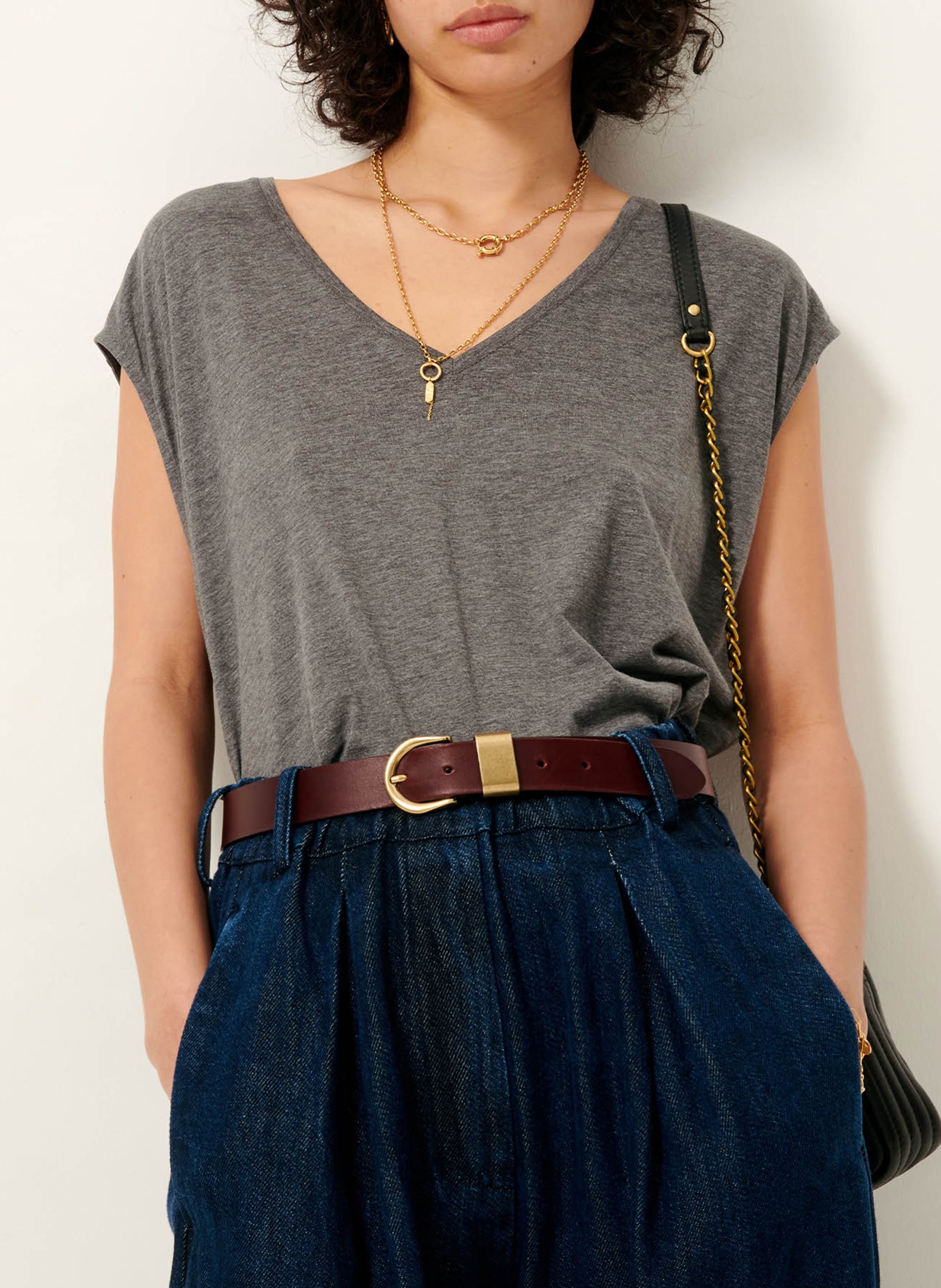 Ceinture en cuir de vache miloa SESSUN Violet
