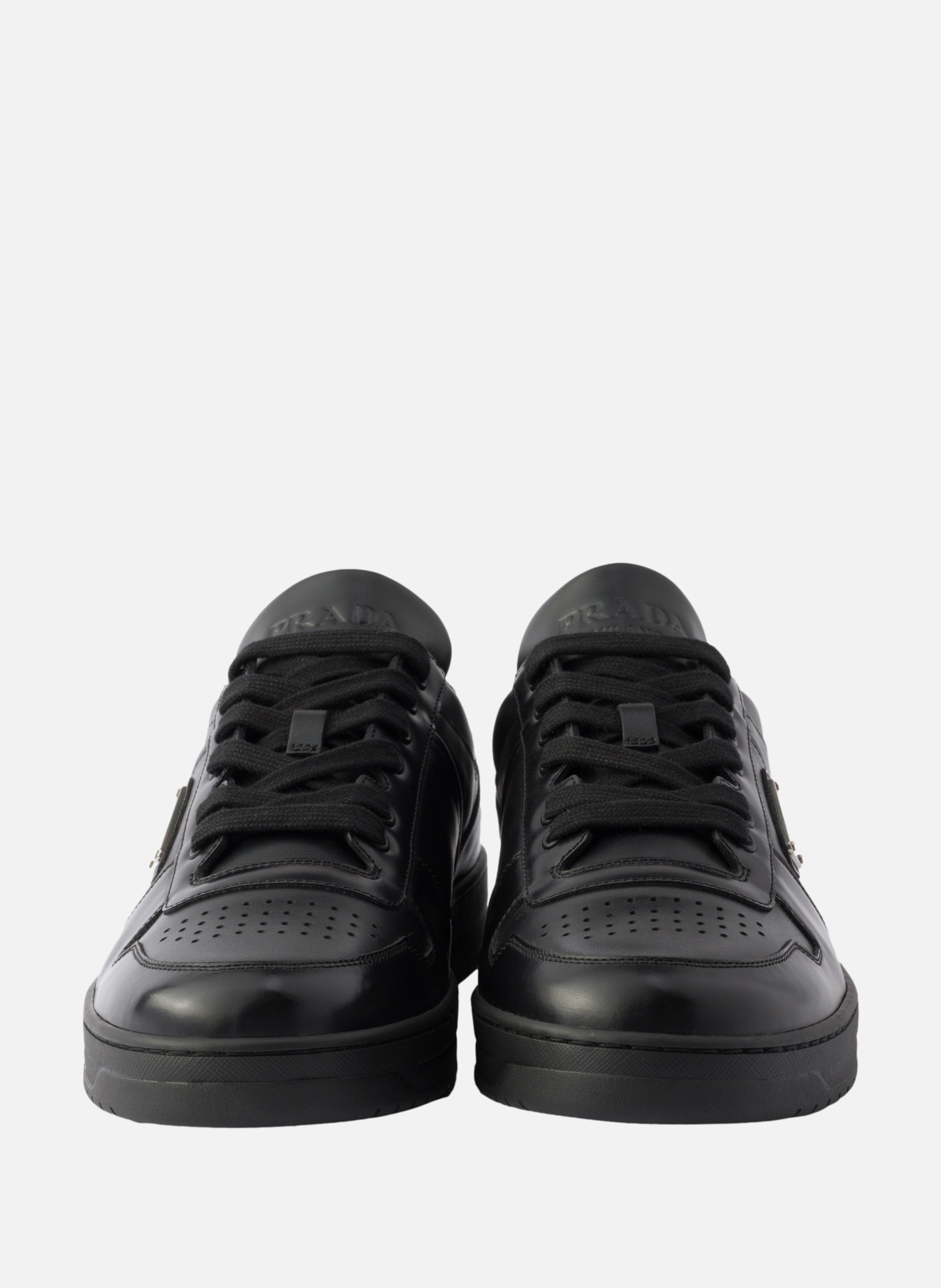 Baskets downtown en cuir PRADA Noir