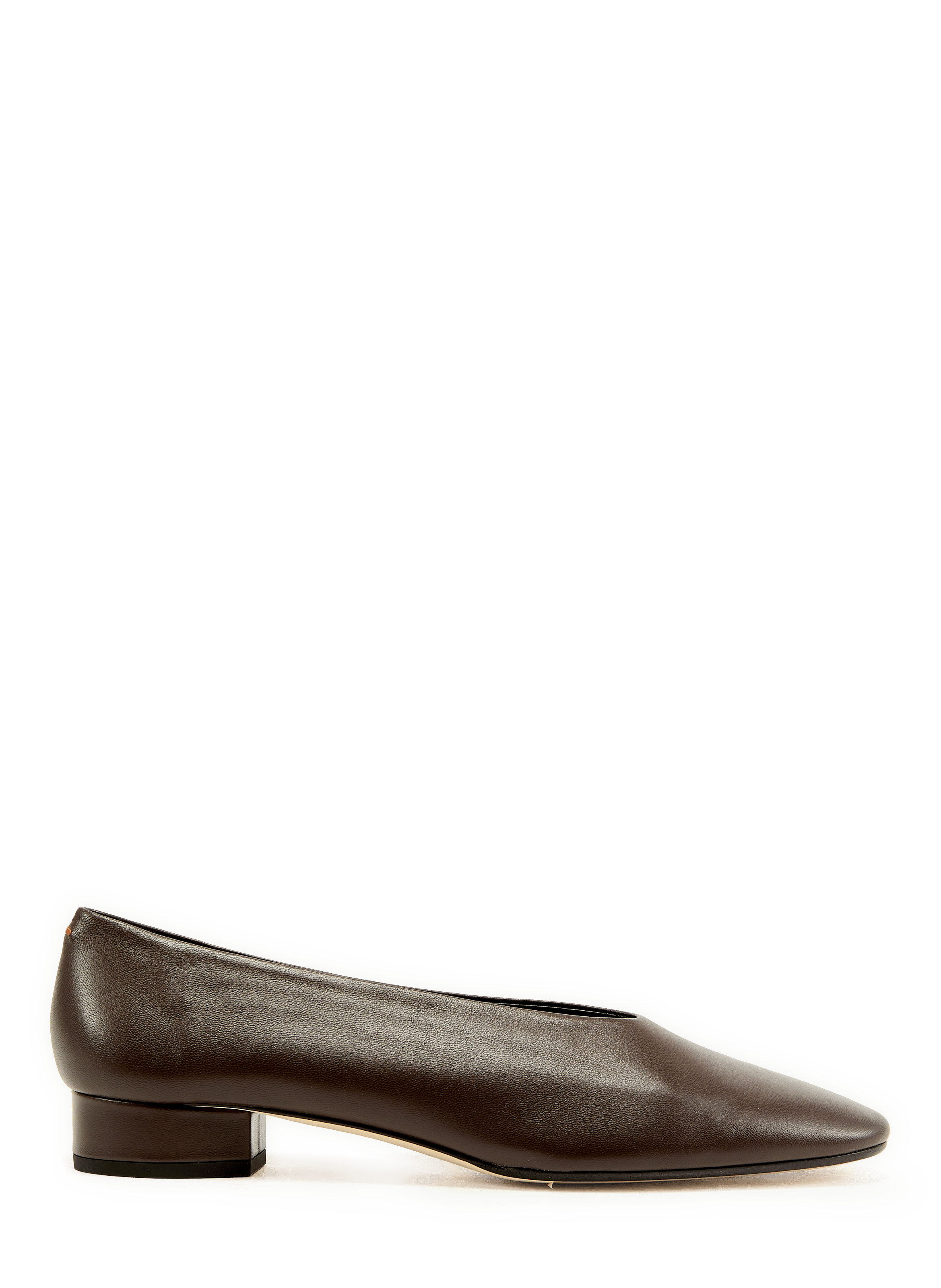 Ballerines en cuir à talon AEYDE Marron