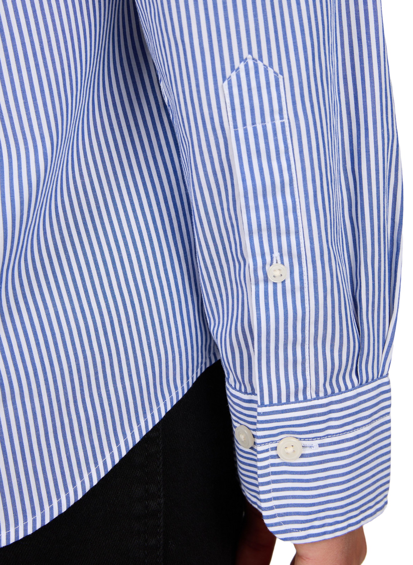 Chemise regular-fit col américain rayée en coton GANT Bleu