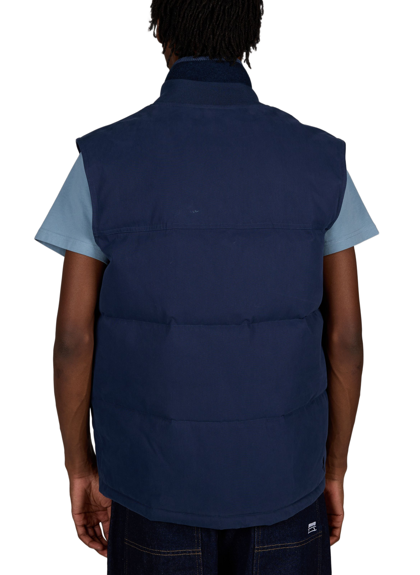 Blouson sans manche col teddy en coton mélangé AIGLE Bleu