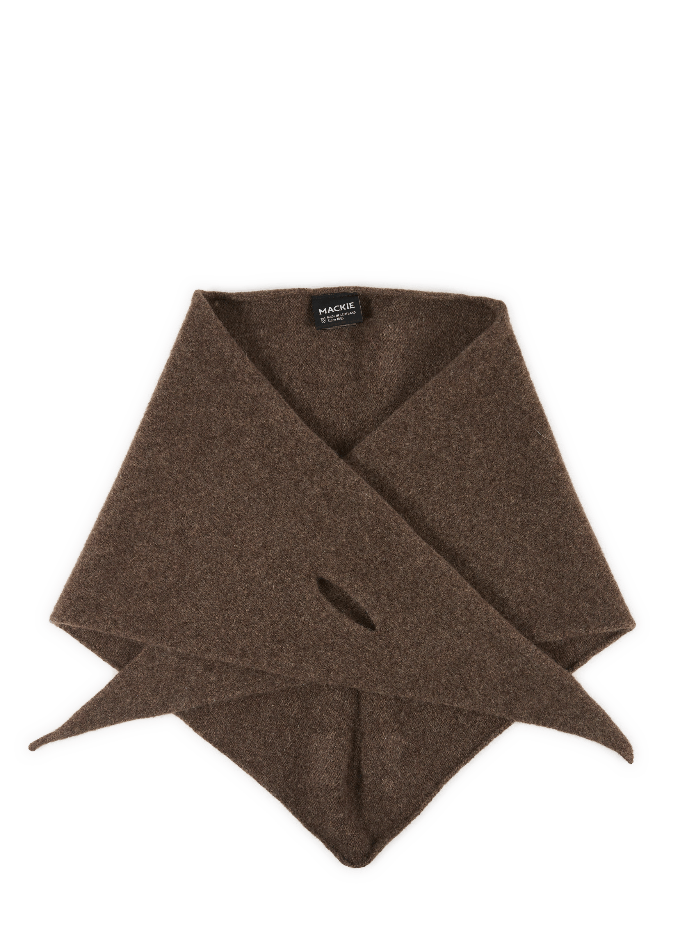 Wool-blend triangle scarf MACKIE Brown